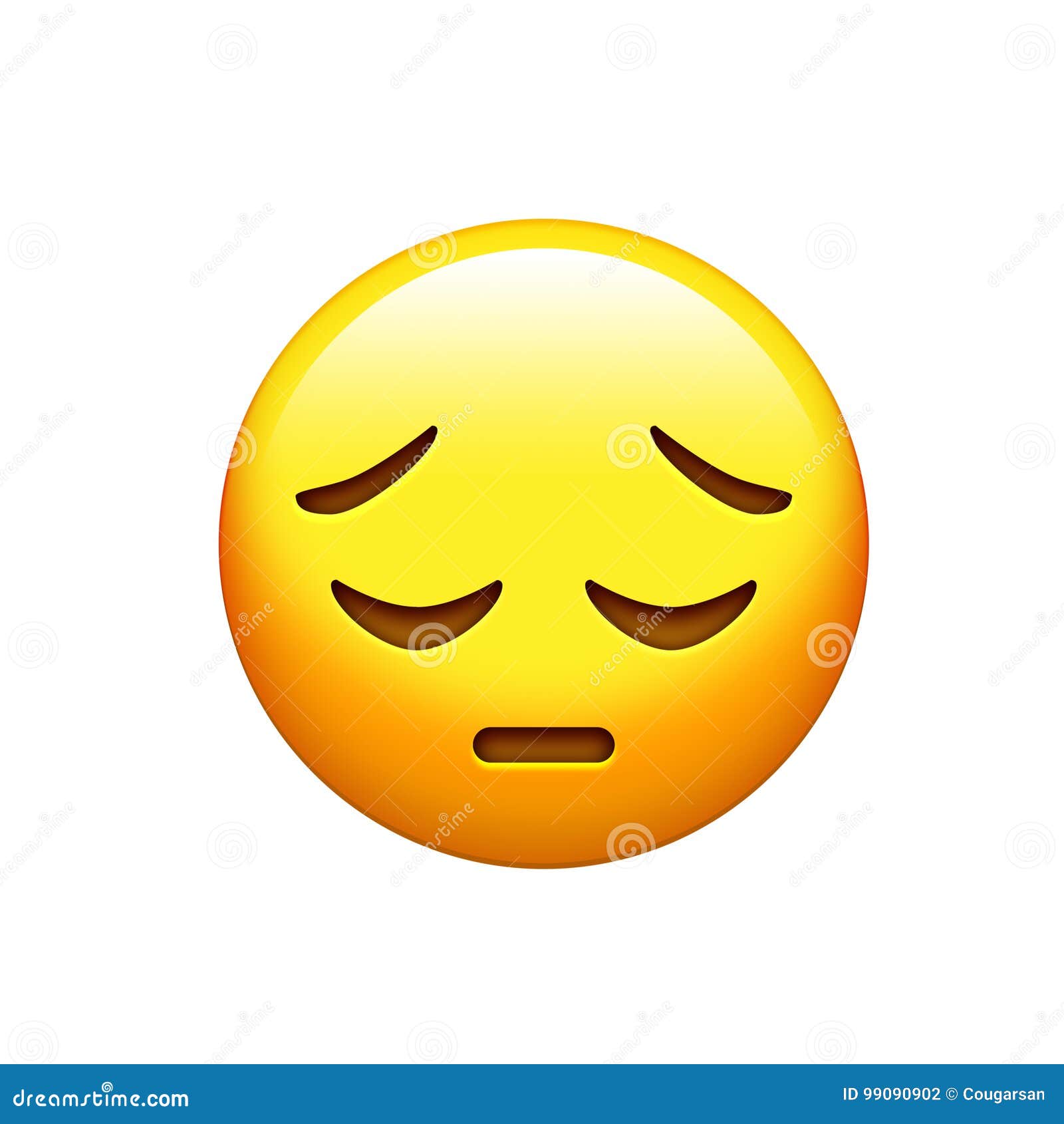  Emoji  Yellow Disappointed Upset Face And Closing  Eyes  