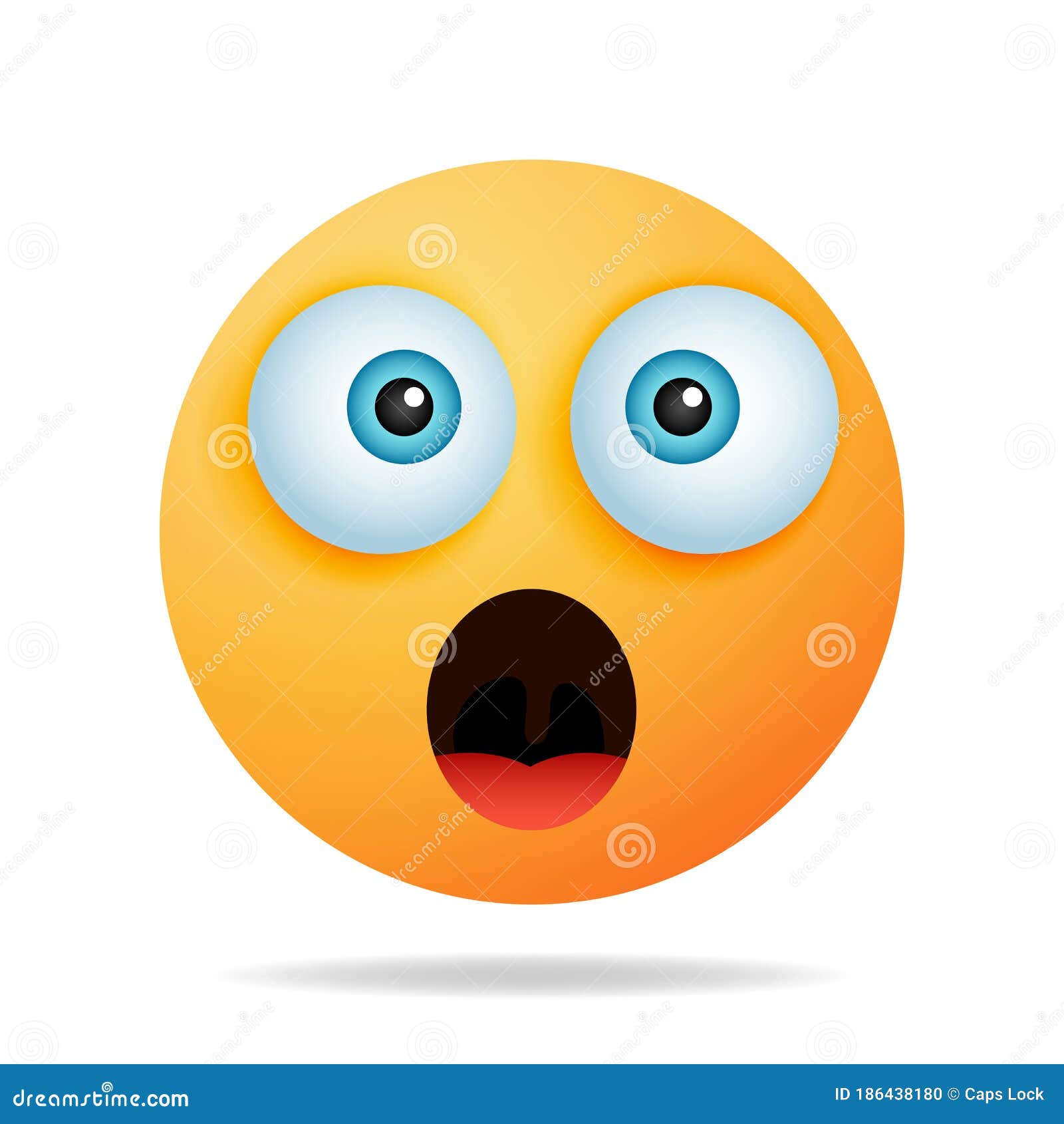 Emoji faces expression sad mood surprise scared Vector Image