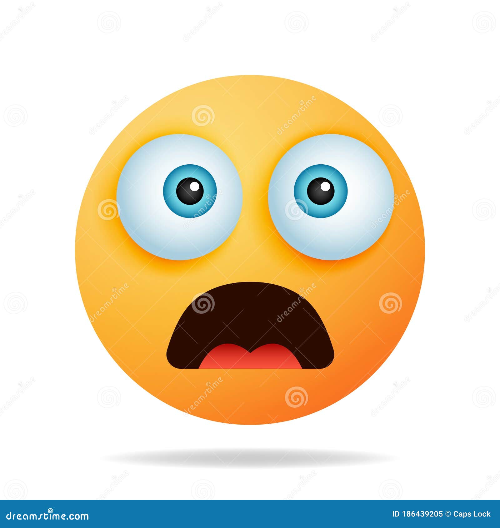 Emojis are Shocked, Tense, Scared, Amazed - a Yellow Face with an  Expression of Fear and Surprise Stock Vector - Illustration of chat,  feeling: 186439205