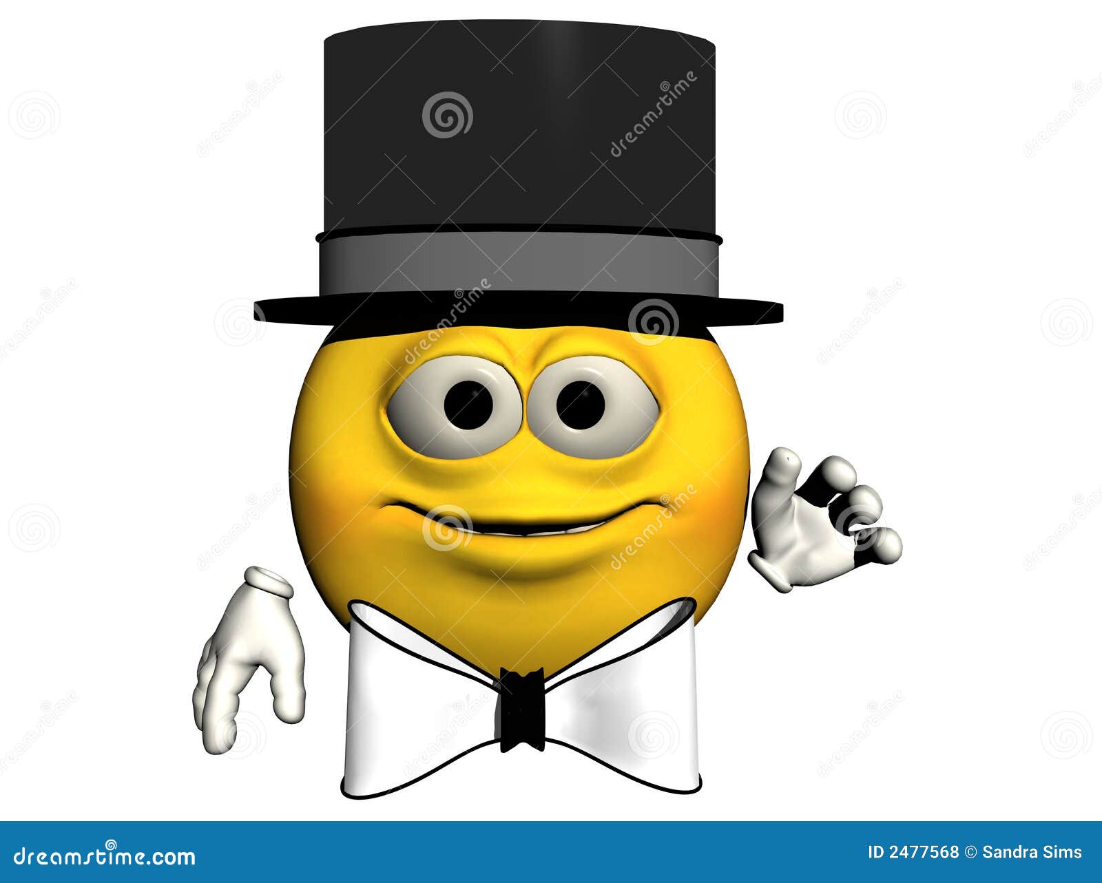 Emoticon Del Sombrero Superior Stock de ilustración Ilustración de