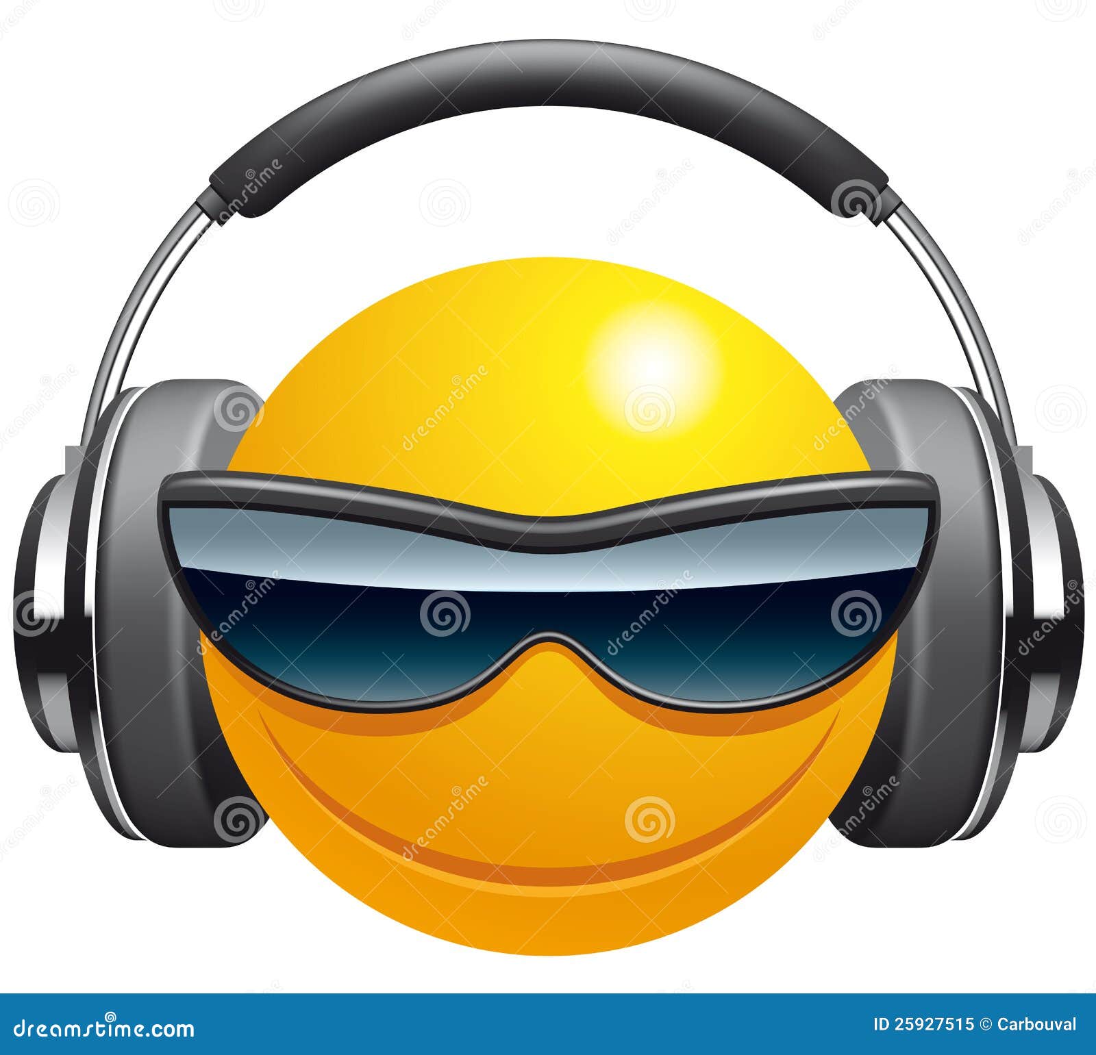 Emoticon DJ stock vector. Illustration of music, stereo 25927515