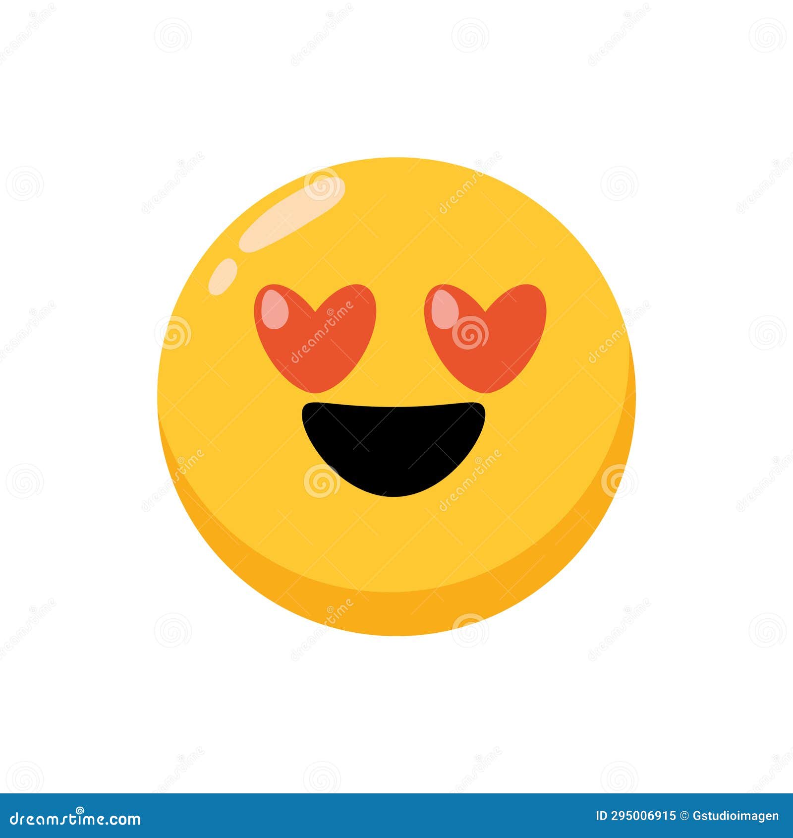 Emoticon face love stock vector. Illustration of emotion 295006915
