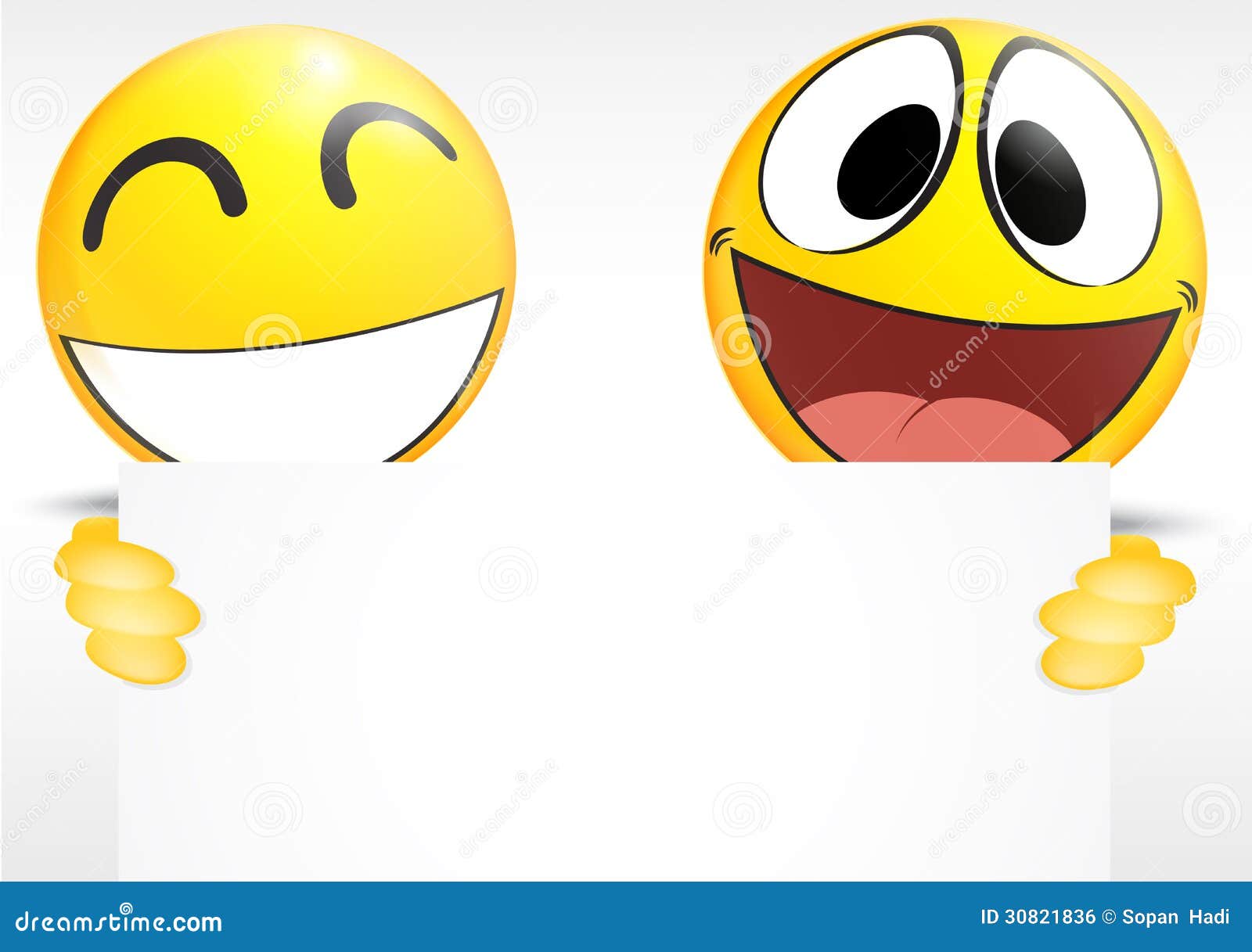 Emoticon Holding A Paper Sign Royalty Free Stock Image Image 30821836