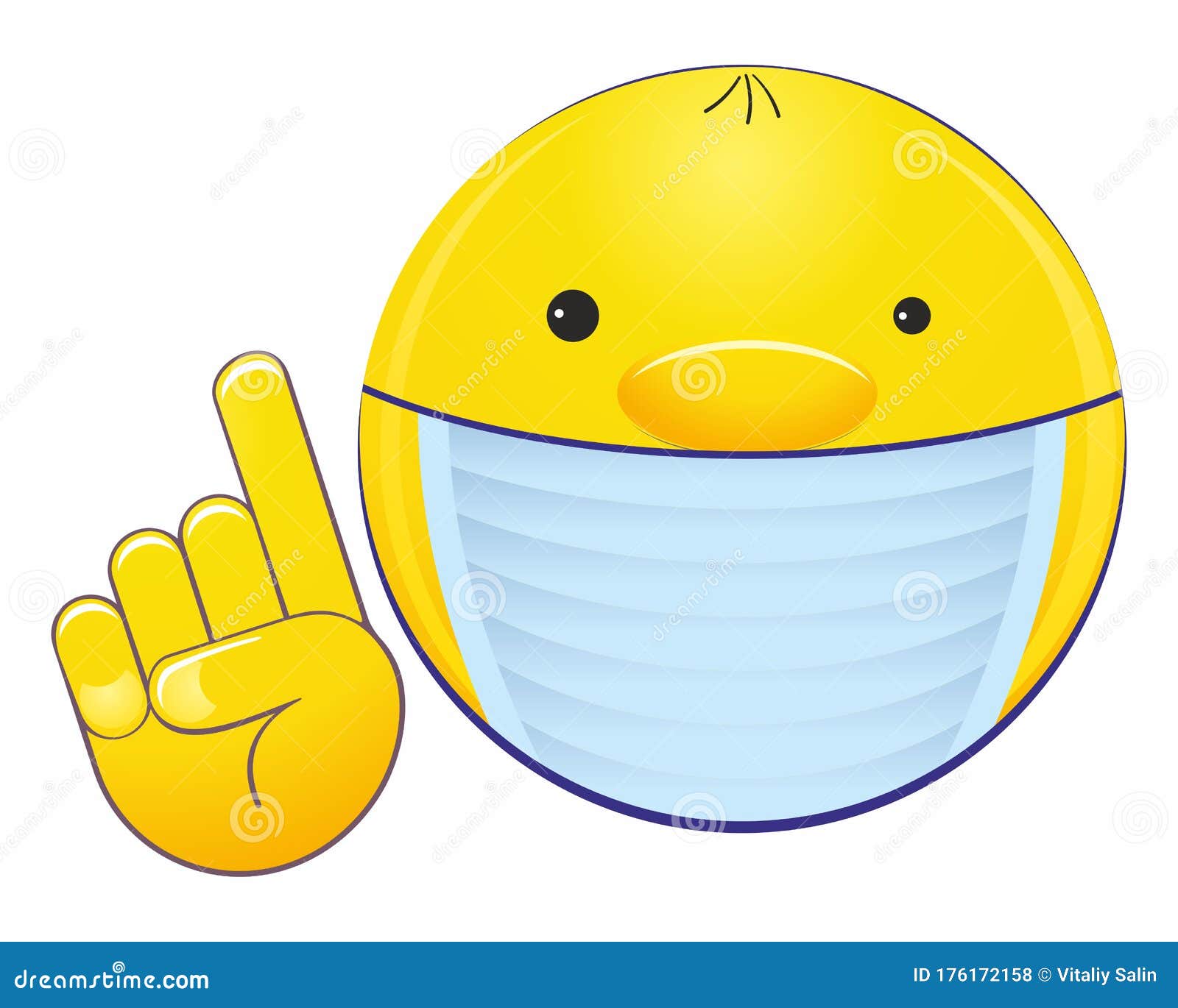 Cute Frightened Emoticon Emoji Smiley Vector Illustration Stock