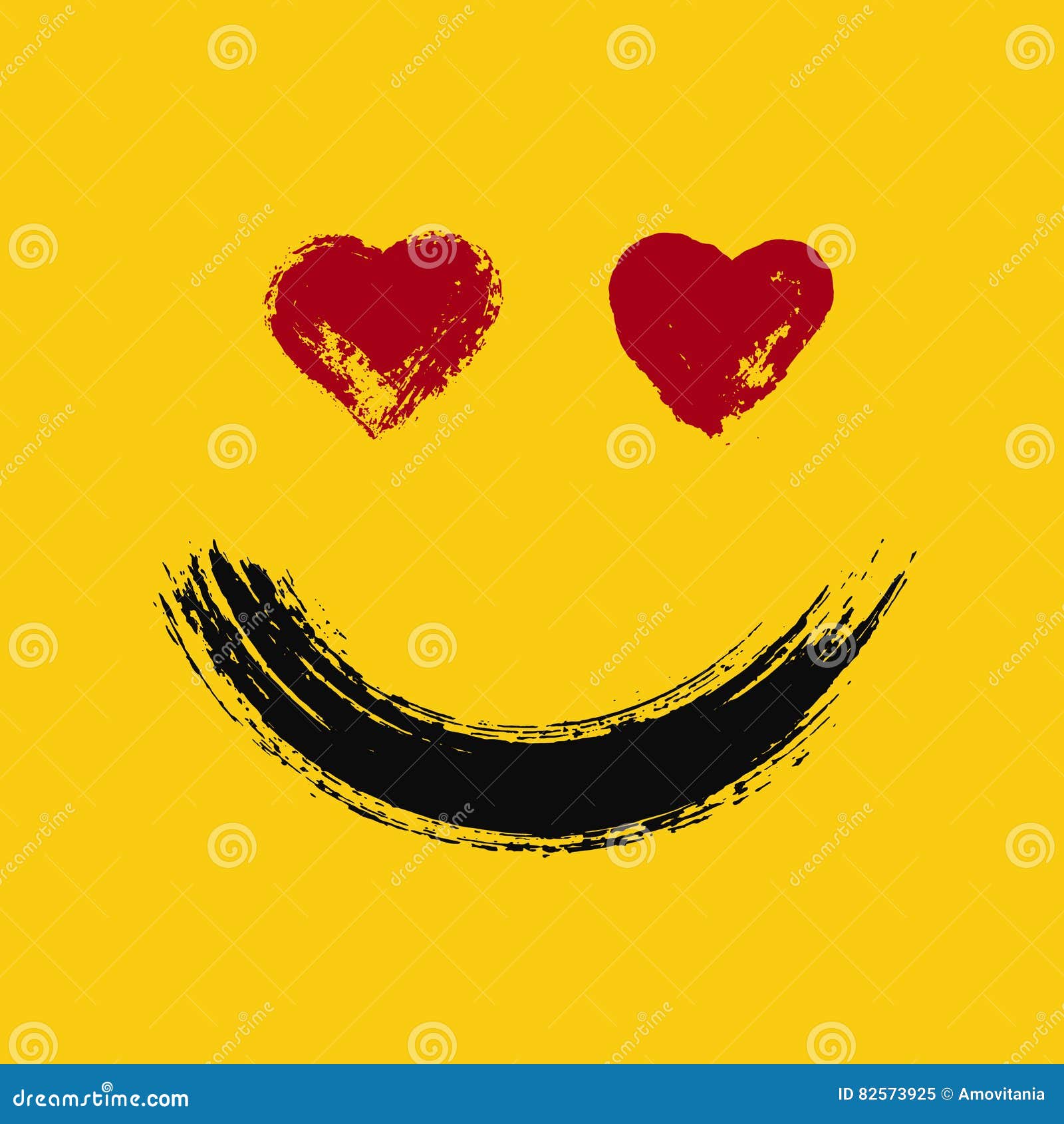 Emoticon Nell Amore Dipinto Illustrazione Vettoriale Illustrazione Di Faccia Fumetto