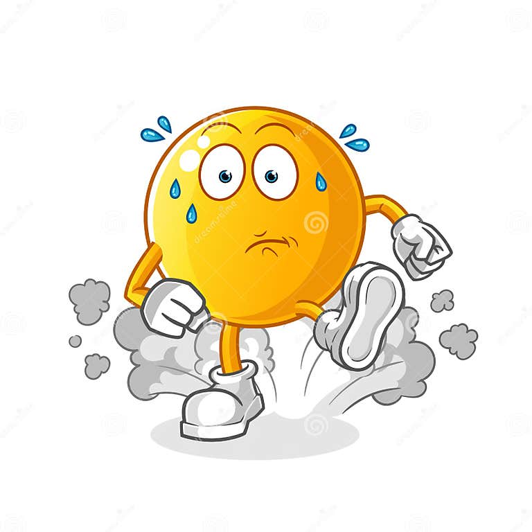 Emoticon Running Illustration. Character Vector Stock Vector