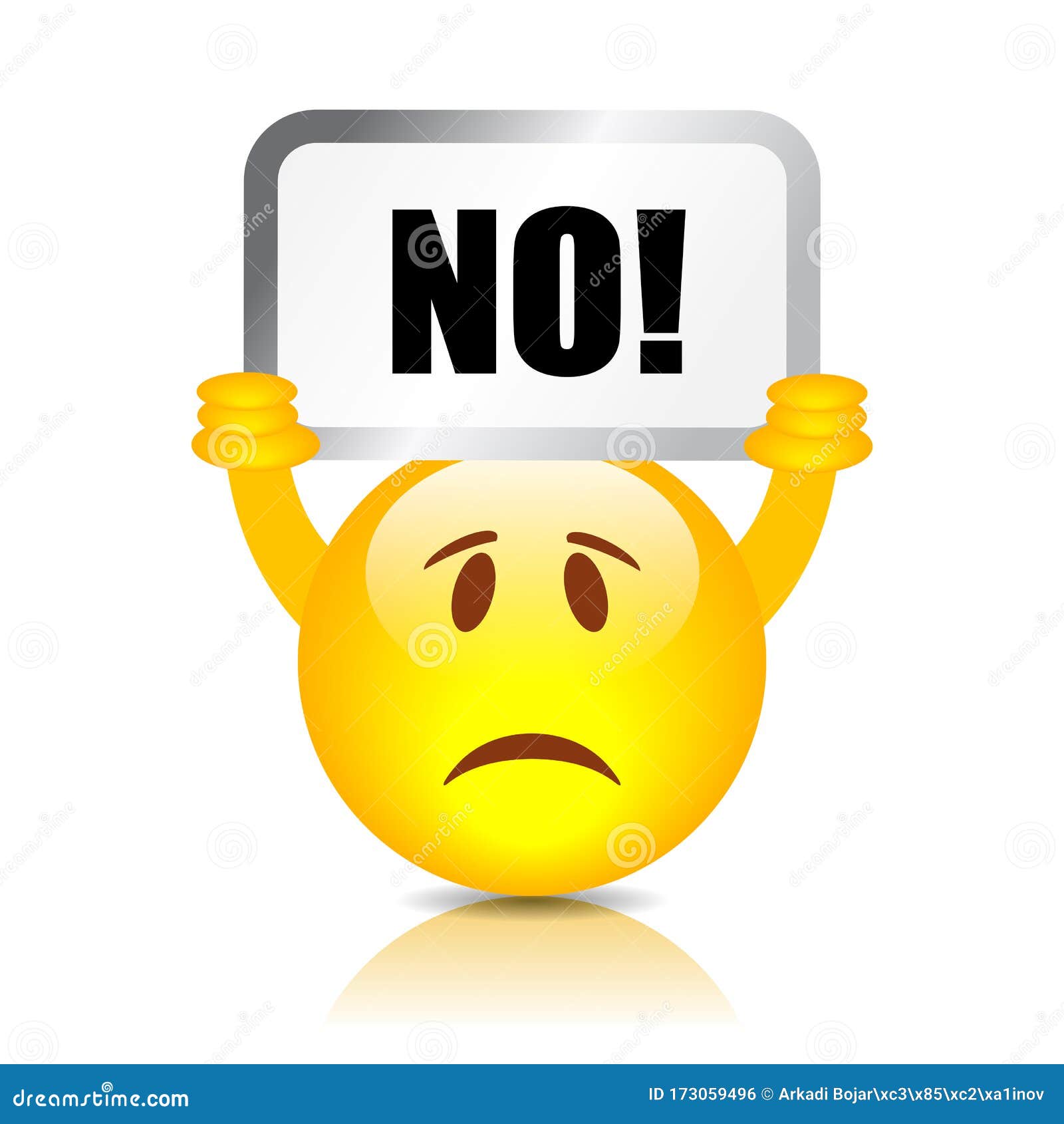 Deny Emoticon Cartoon Vector 67408197