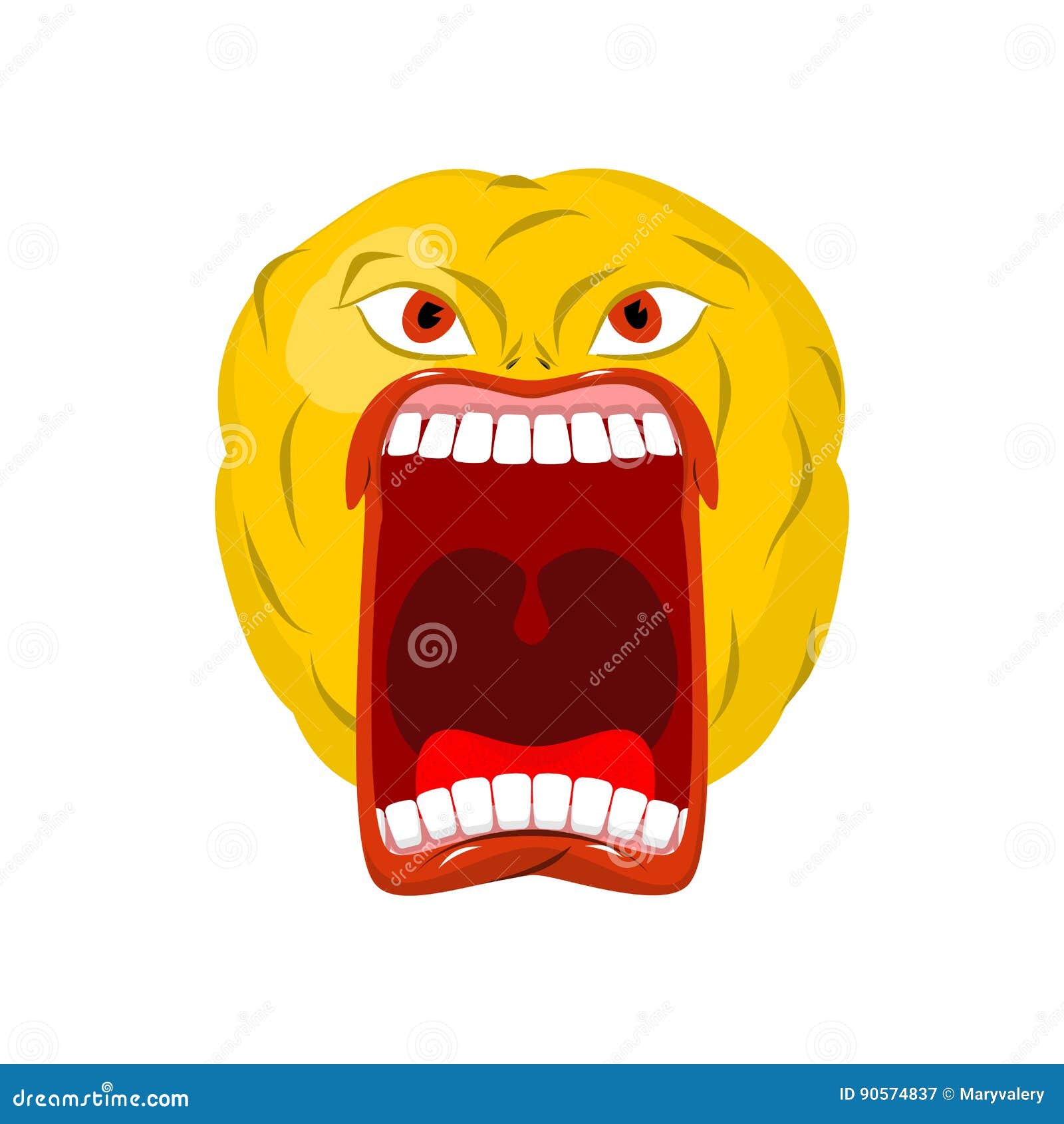 Crazy Emoji Emoticon Character Vector Illustration | CartoonDealer.com #72132962