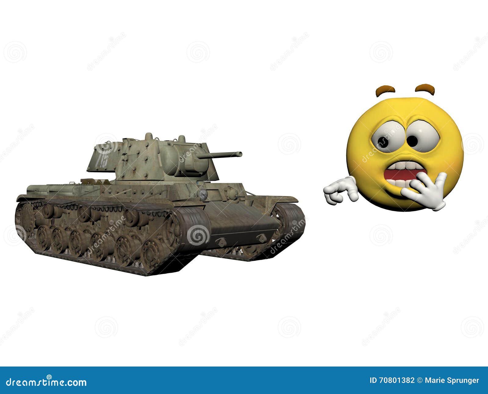 Emoticon at War 3d Render Stock Illustration Illustration of mascot, render 70801382