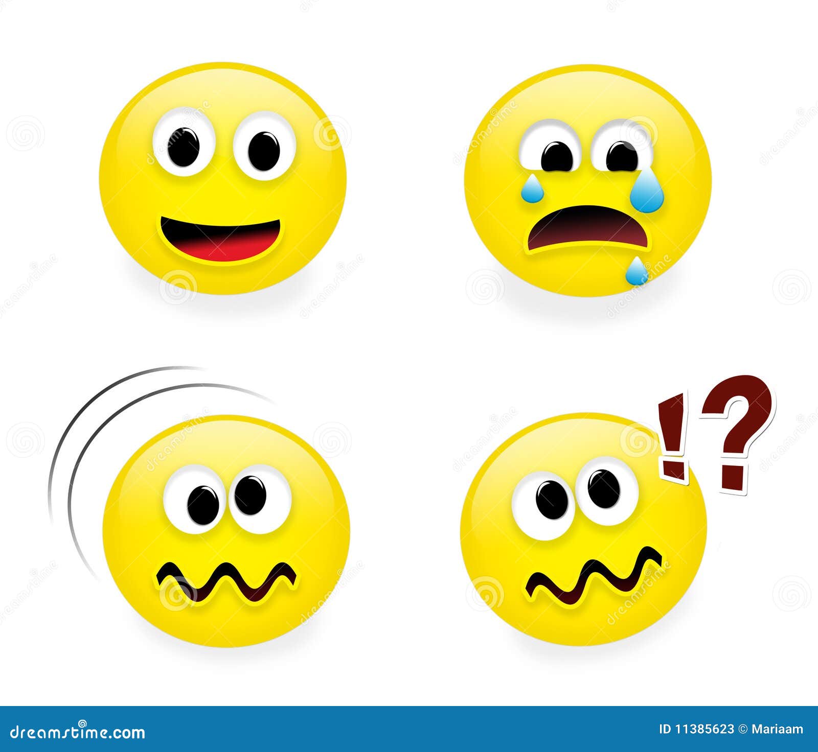 Emoticons Engraçados, Parte 2 Ilustração Stock - Ilustração de sorrir,  internet: 11385623, image size:1600x1472