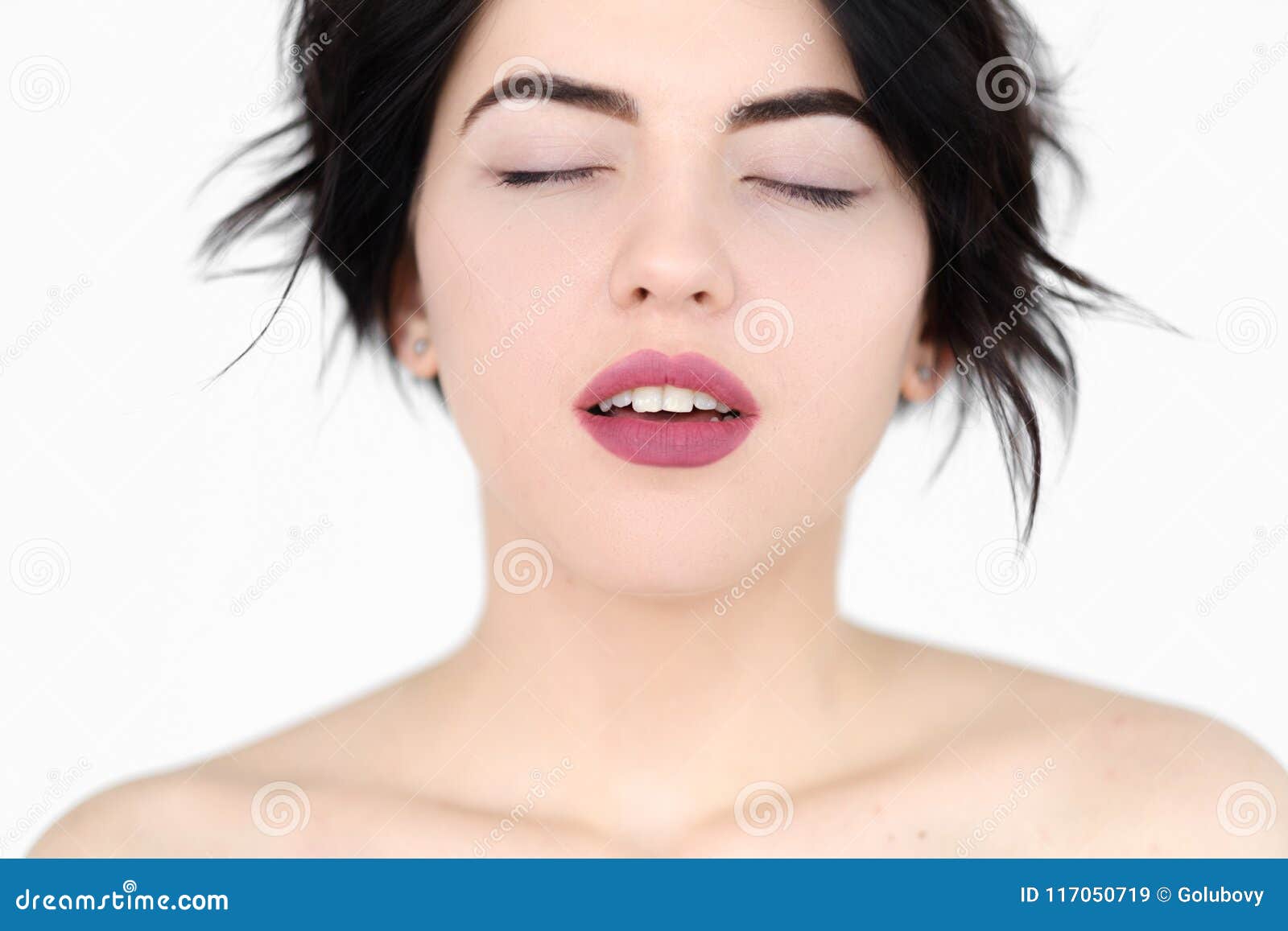 Emotion Face Orgasm Sex Plesure Climax Woman Stock Image