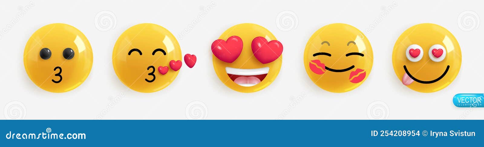 3d Emoji Face Vector Art PNG, Emoji Feeling Faces Vector