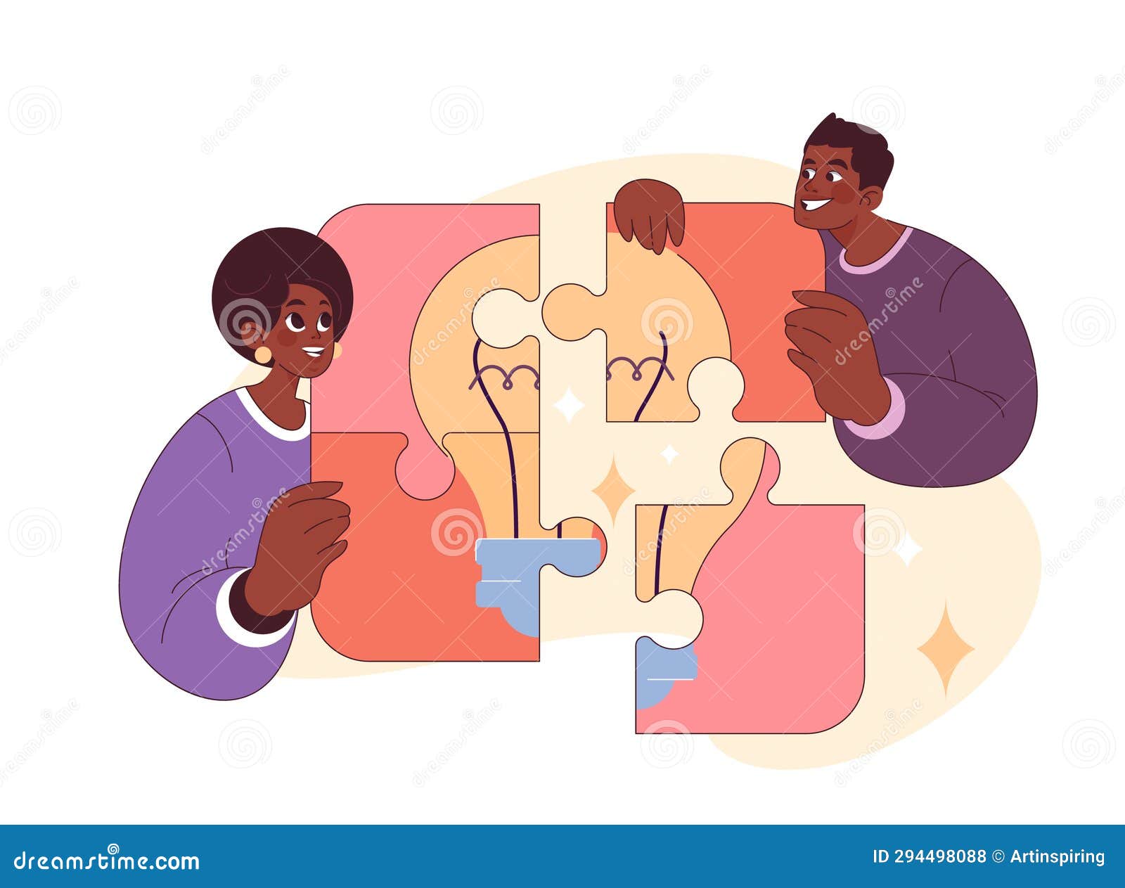 Teamwork And Emotional Intelligence Blue Concept Icon Cartoon Vector 