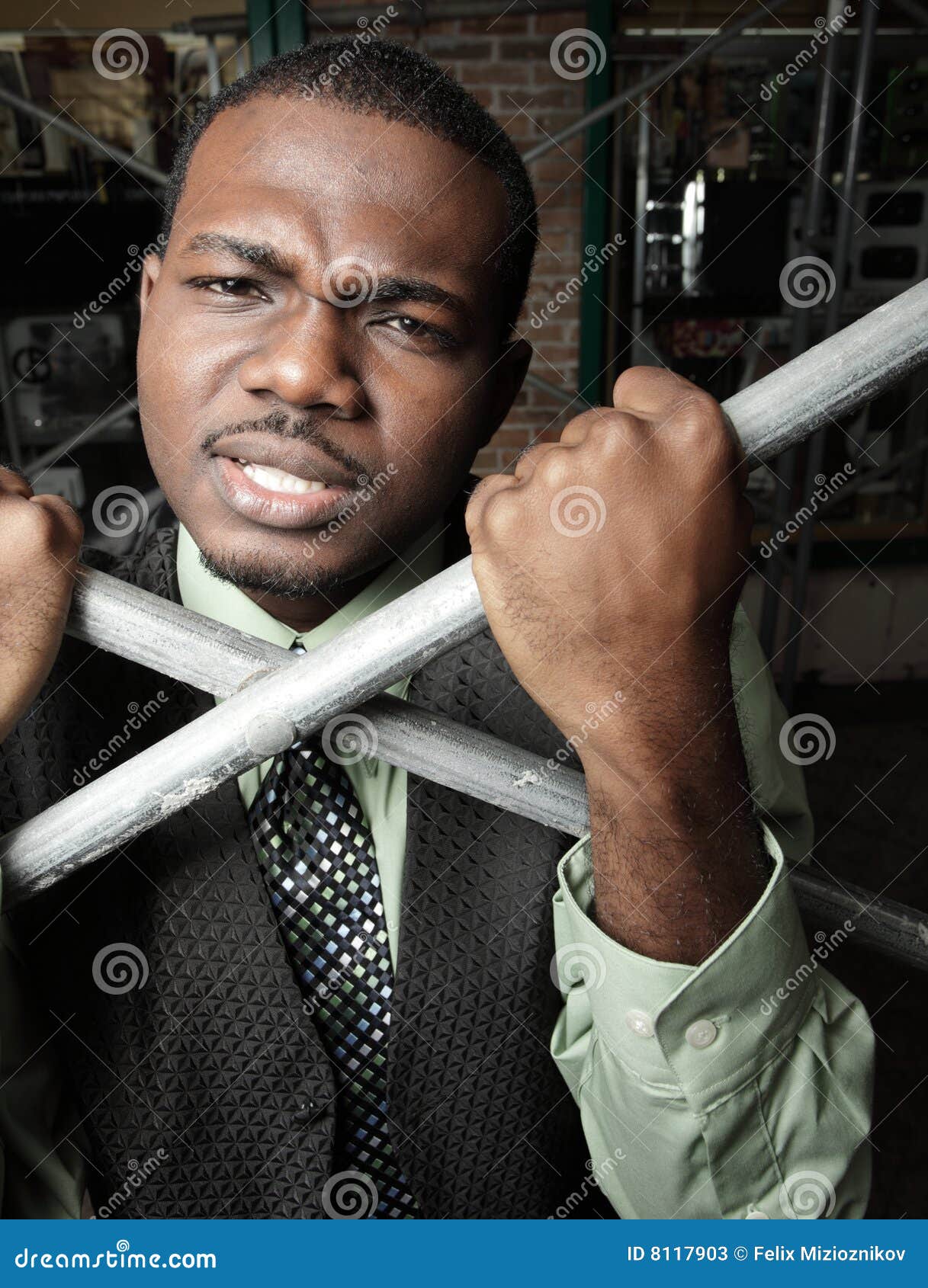 Emotional male stock image. Image of anger, african, adult 8117903