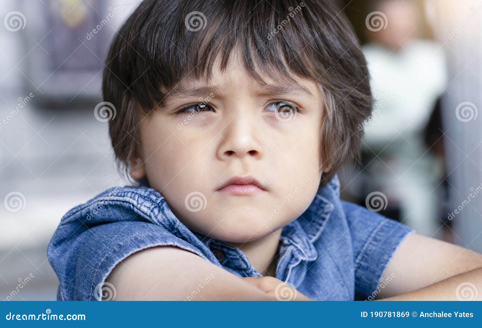 Emotional Portrait of Unhappy Toddler Boy with Sad Face, Upset Boy ...