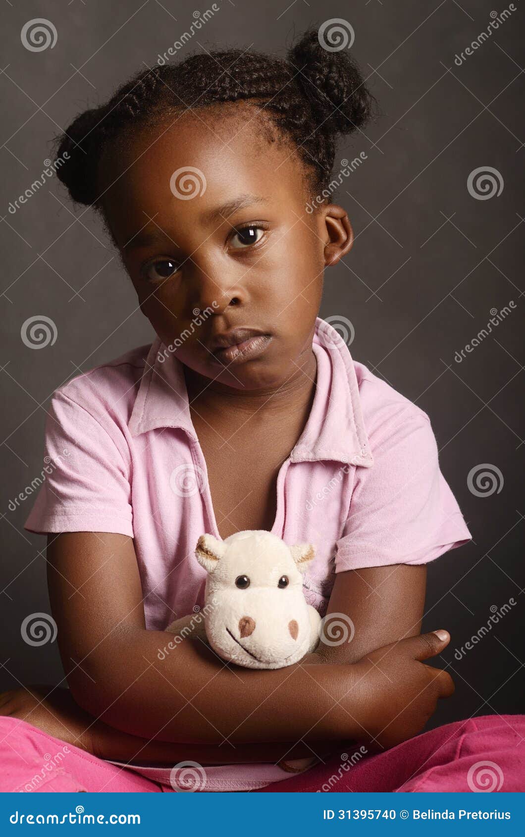 Emotional and Sad African Girl Stock Photo - Image of mourn, angry ...