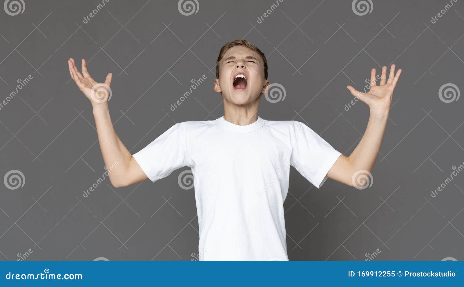 Teen Boy Yelling From Living Room