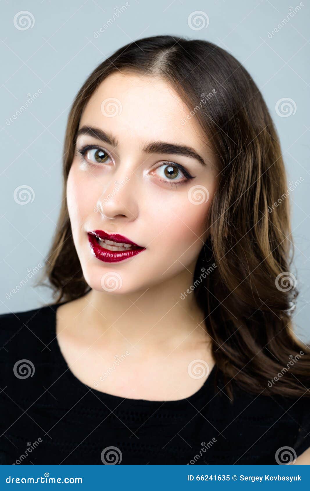 Emotional young woman stock image. Image of girl, cheerful - 66241635