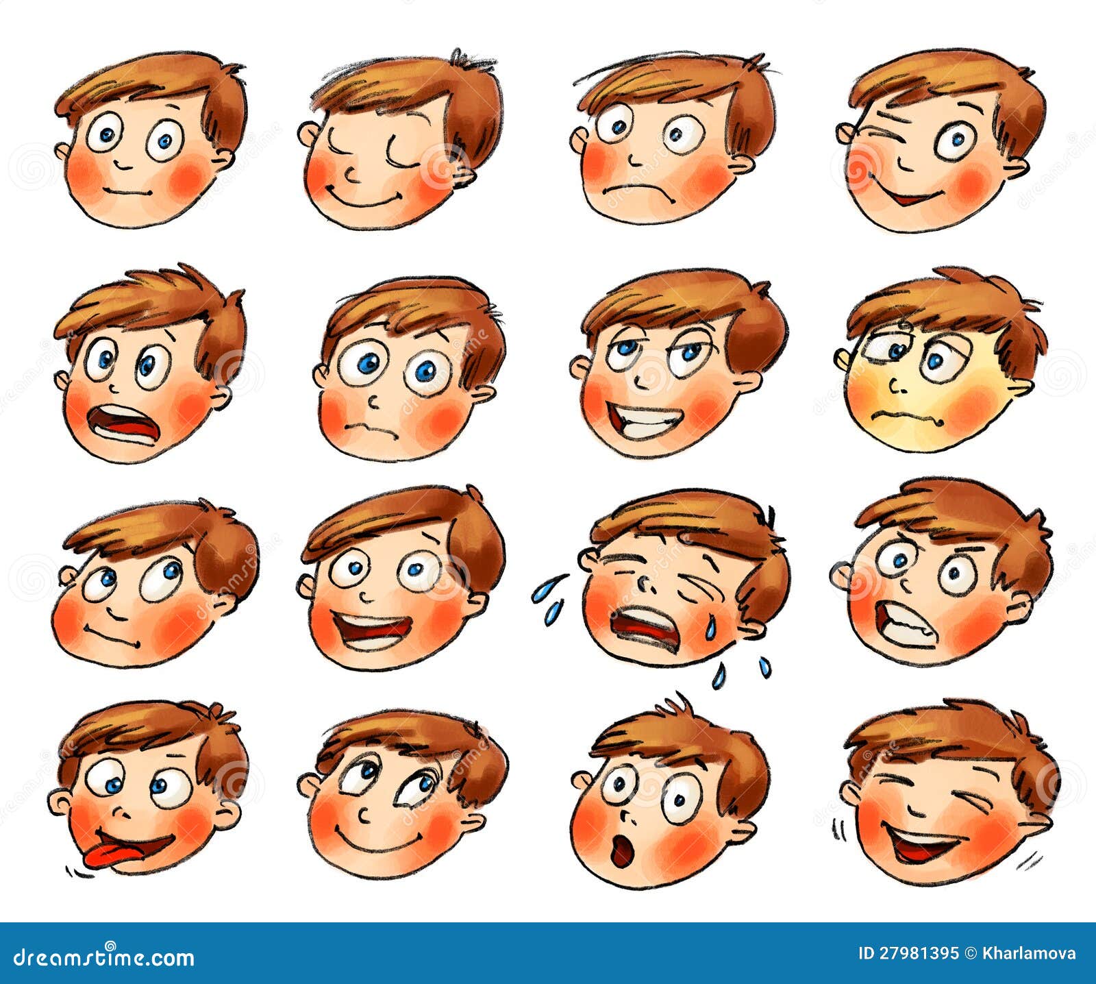 Emotions. Cartoon Facial Expressions Stock Illustration - Illustration of astonished, angry: 27981395 Emotions. Cartoon Facial Expressions Stock Illustration - Illustration of astonished, angry: 27981395