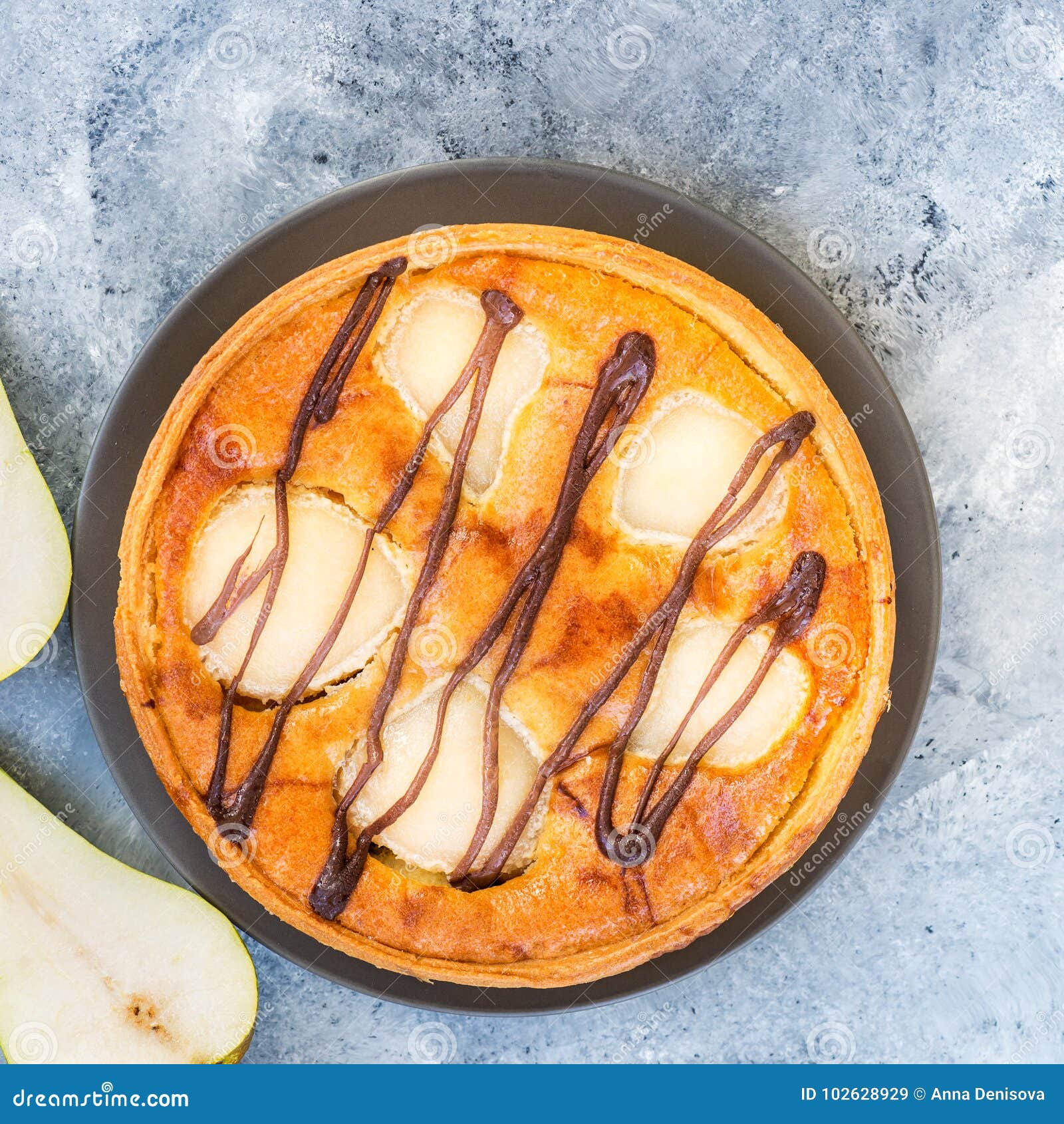 Empanada O Tarta De La Pera Imagen de archivo - Imagen de alimento 