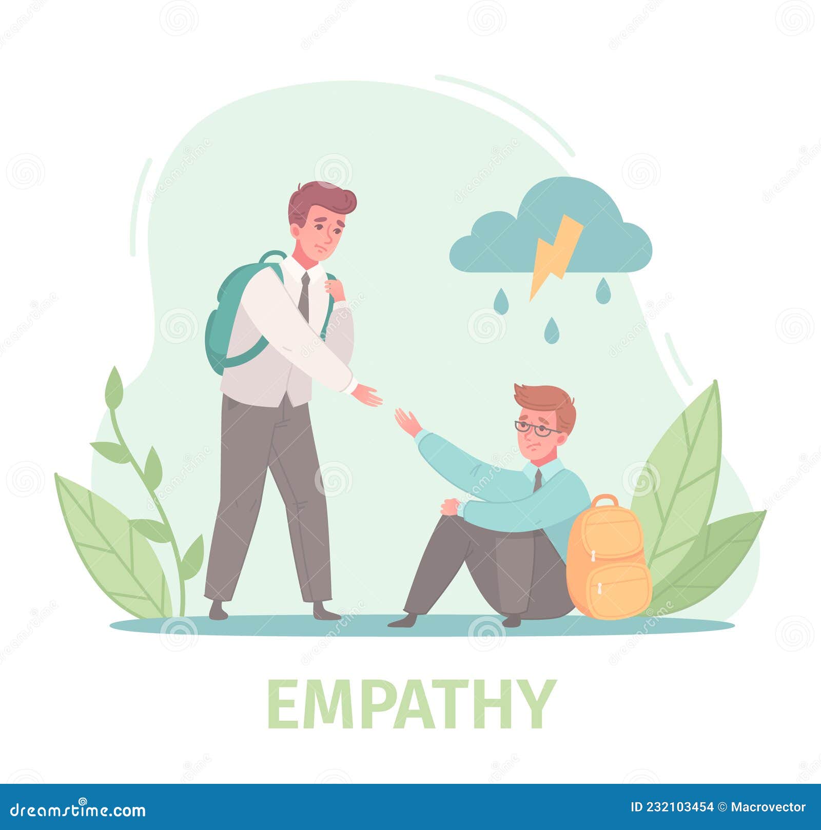 Empathy Characters Icon Set Vector Illustration CartoonDealer