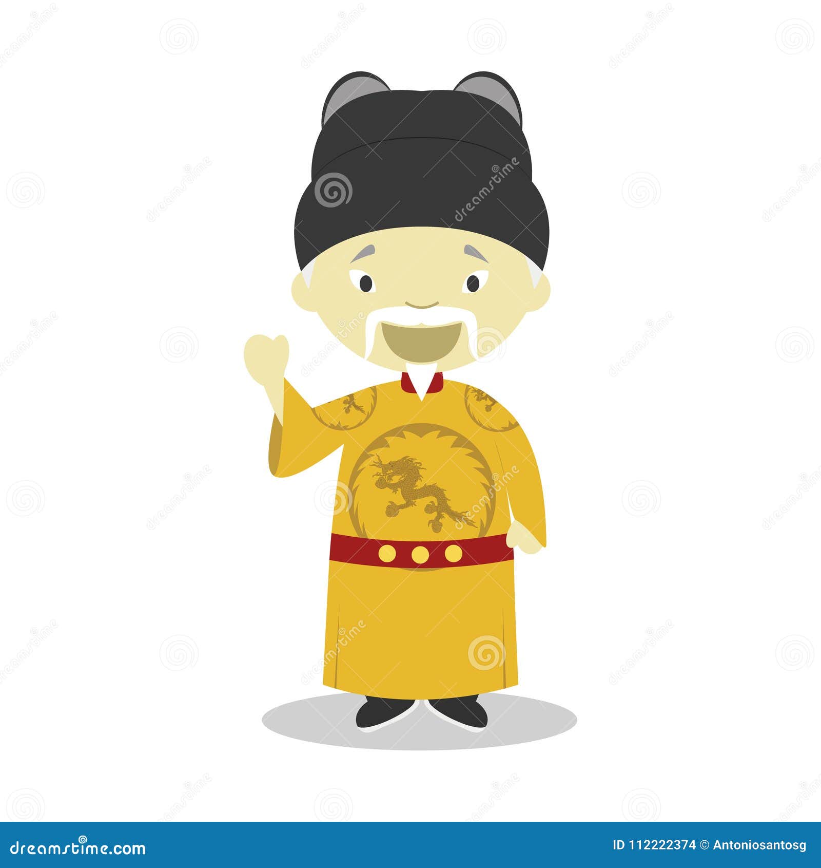 emperor ming hongwu cartoon character.  .