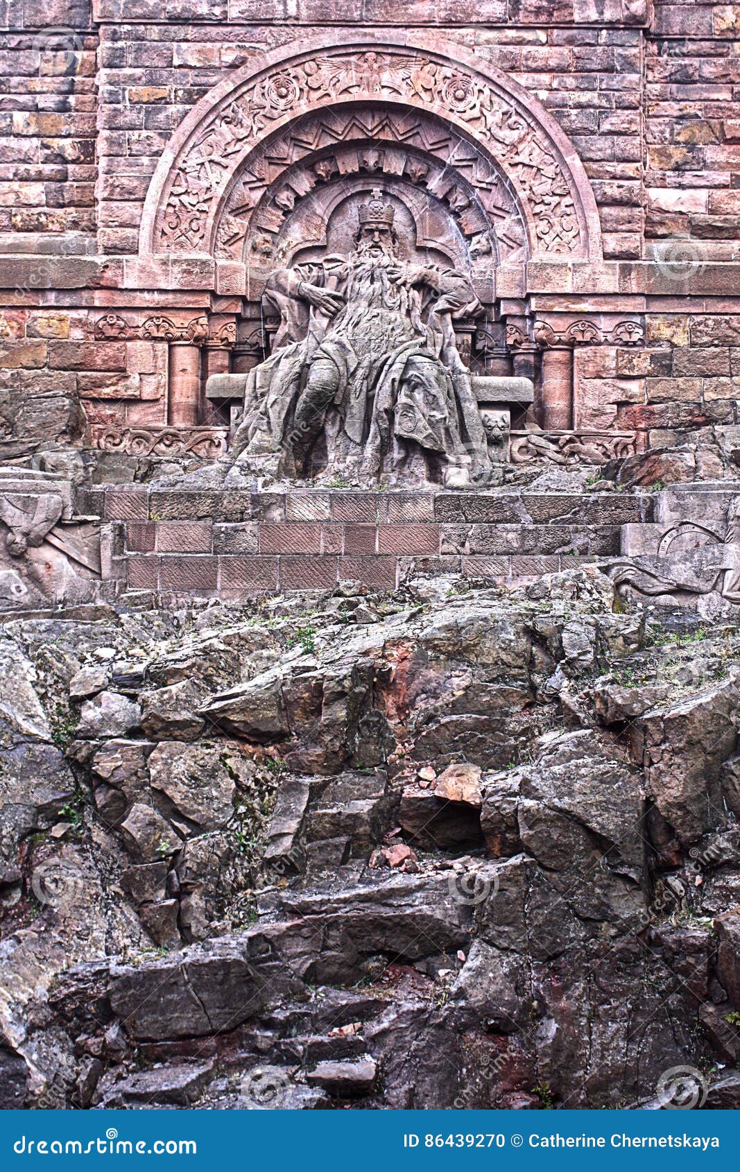 emperor`s friedrich barbarossa monument in kyffhhauser, germany