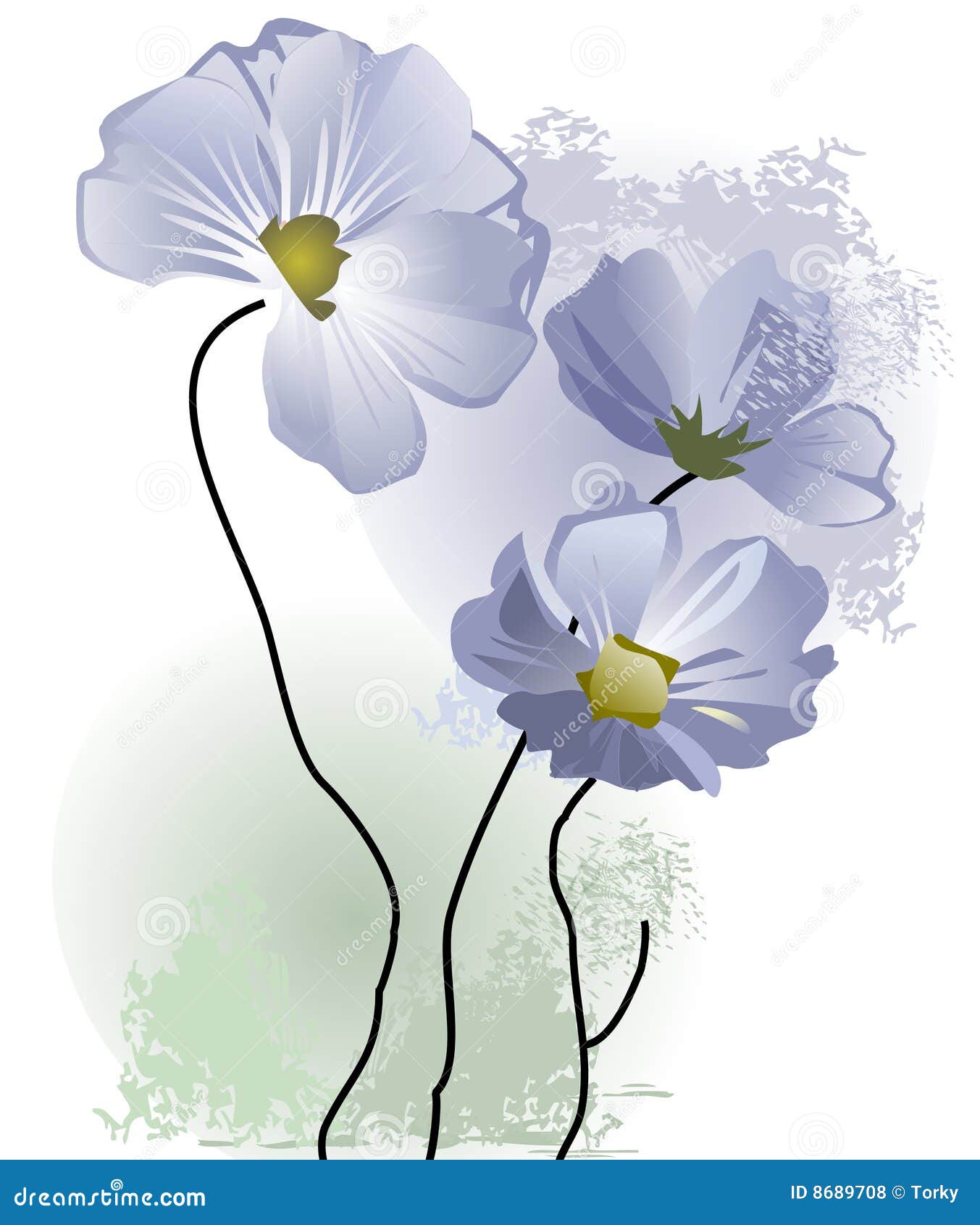 Empfindliche Blumen Pastell Vektor Abbildung