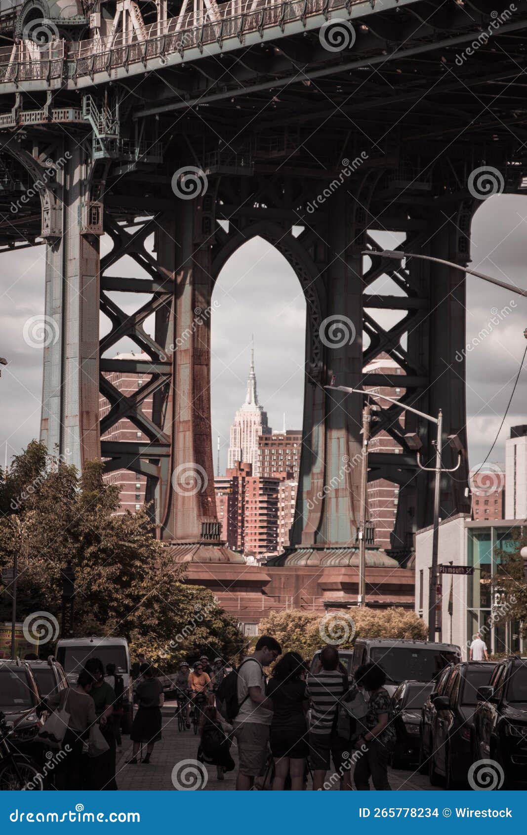 Empire State Building from the Bridge Editorial Stock Image Image of