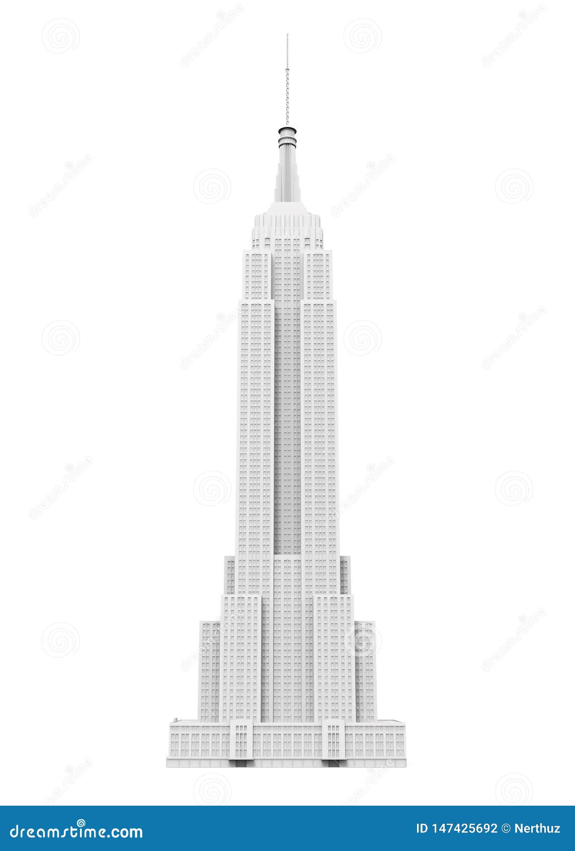 Empire State Building Isolated Editorial Photography - Illustration of  york, empire: 147425692