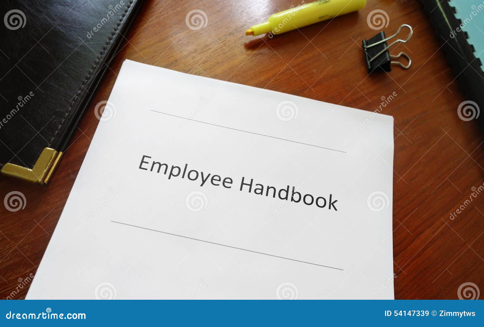Employee handbook stock image. Image of management, paper 54147339