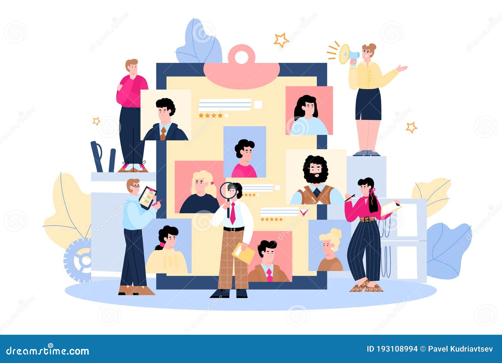 Employee Hiring Banner with Cartoon HR People Looking at Job Candidates Stock Vector - Illustration of background, recruitment: 193108994 Employee Hiring Banner with Cartoon HR People Looking at Job Candidates Stock Vector - Illustration of background, recruitment: 193108994