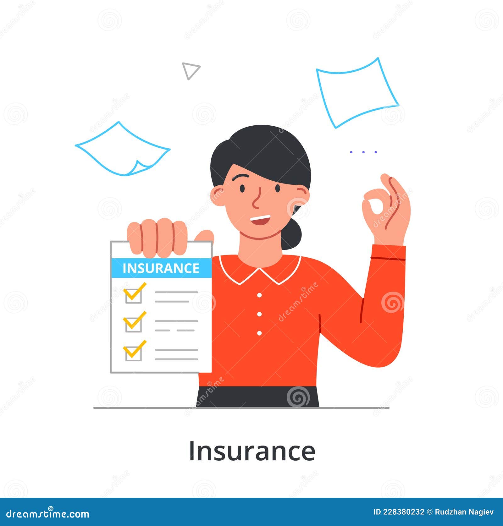 Employee of Insurance Company Stock Vector - Illustration of isolated,  benefit: 228380232
