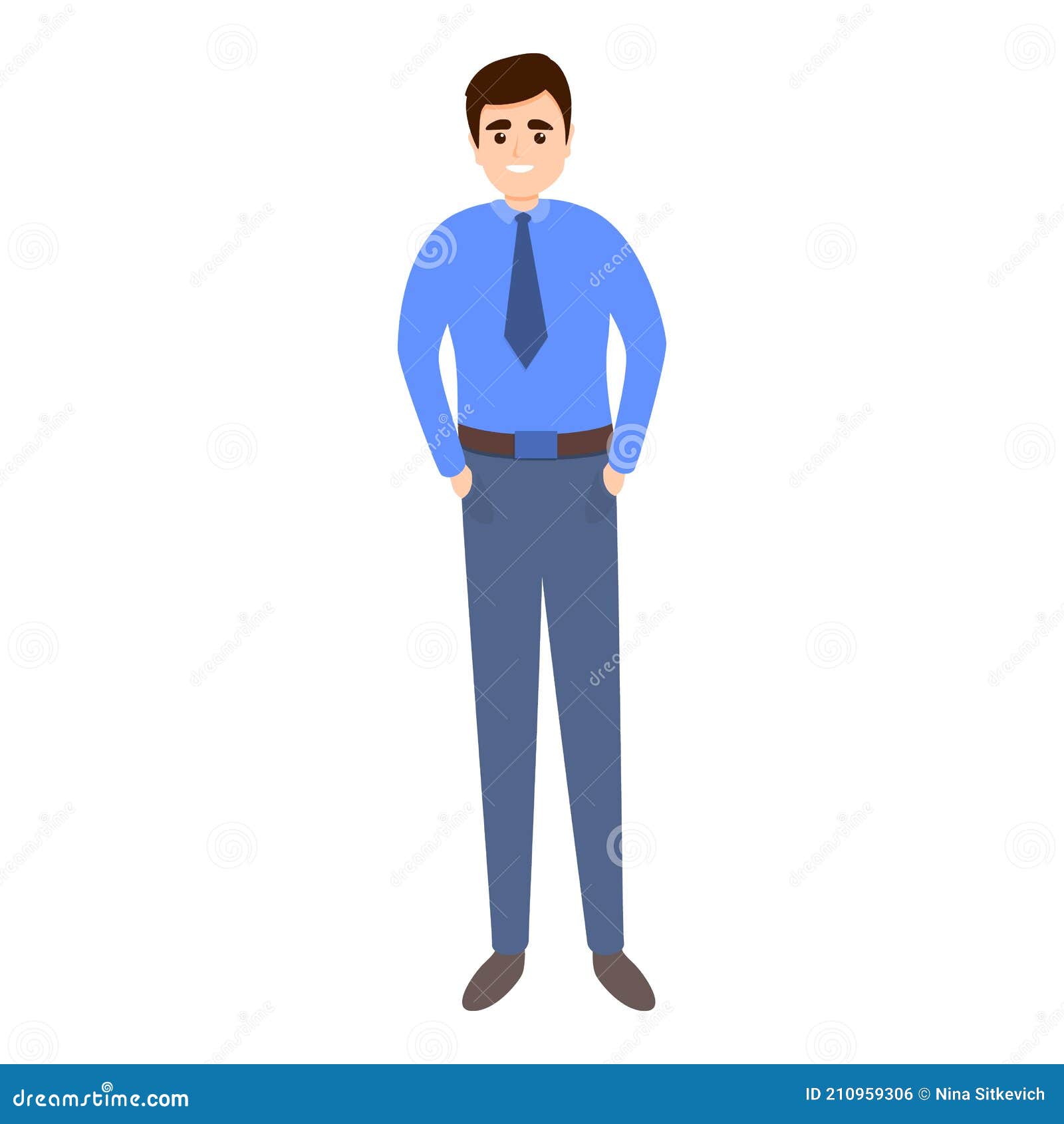 Employee Metropolitan Icon, Cartoon Style Stock Vector - Illustration ...