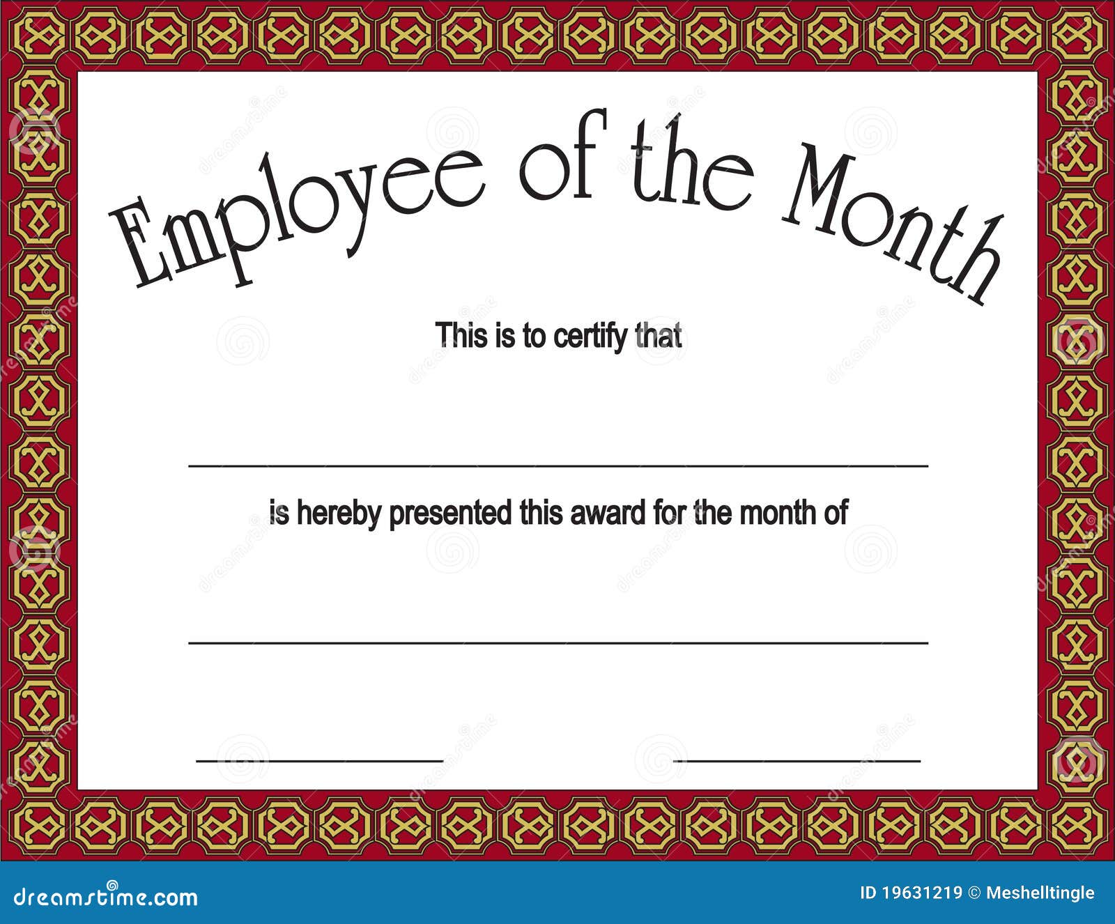 Employee of the Month Award with Stock Vector - Illustration of Regarding Employee Of The Month Certificate Template With Picture