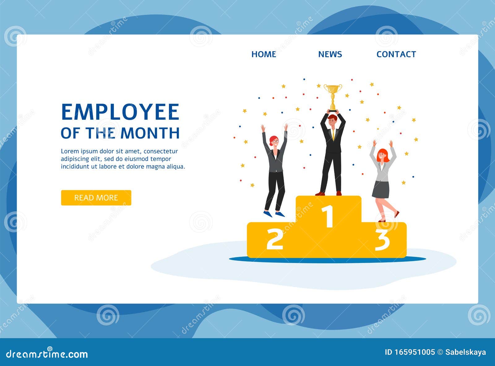 Employee Of The Month Poster Template from thumbs.dreamstime.com