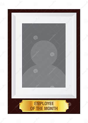 Employee Of The Month Photo Frame Template Stock Vector Illustration 
