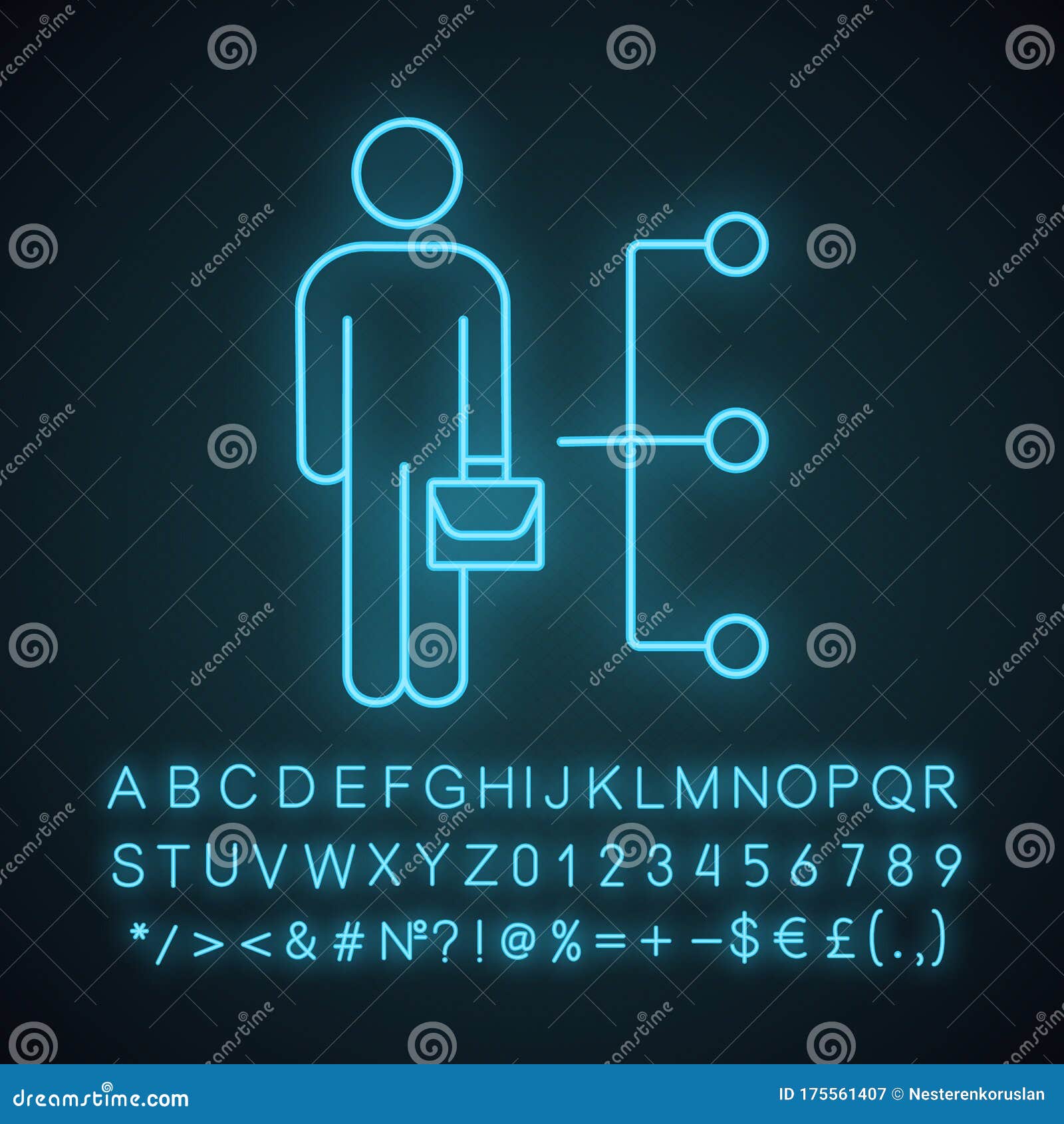 Employee Skills Neon Light Icon Stock Vector - Illustration of calculator,  communication: 175561407