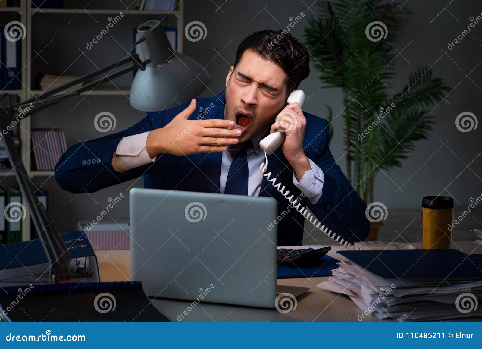 the employee working late to finish important deliverable task