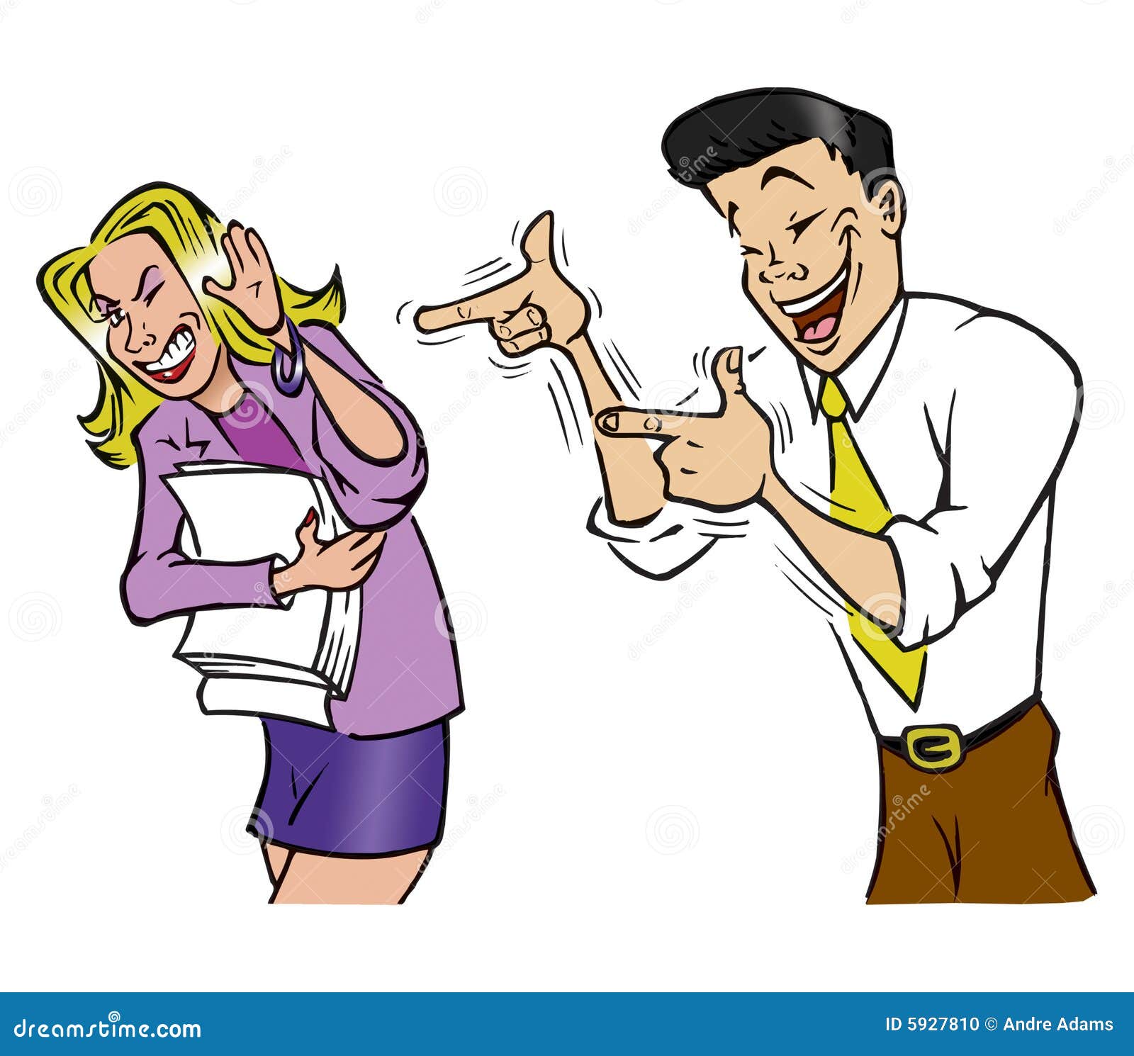 Employees stock vector. Illustration of laugh, work, supervisor - 5927810