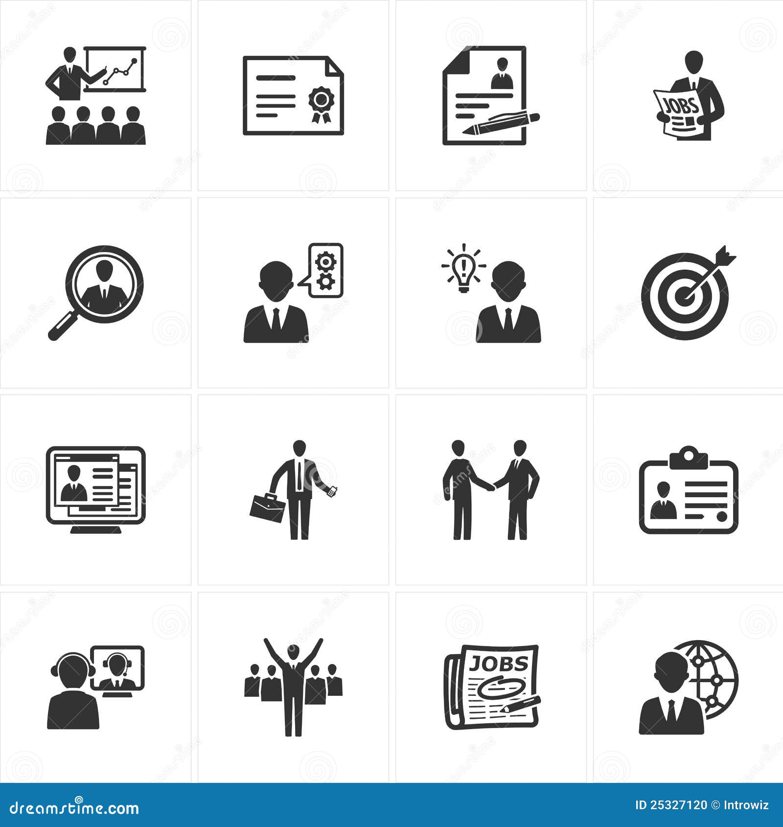 30 business creative vector icons in flat style for material