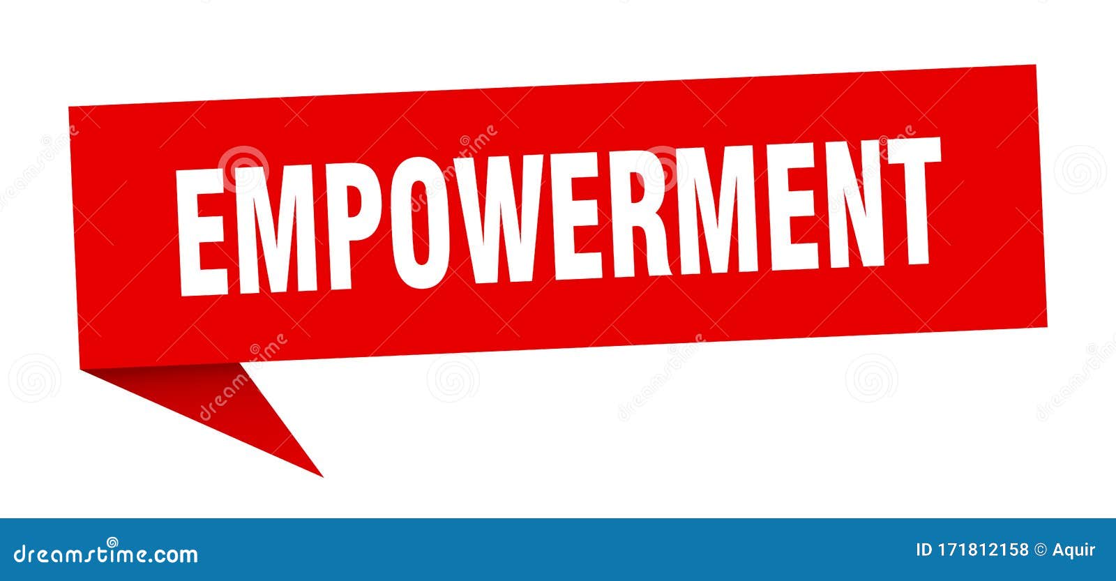 Empowerment Speech Bubble. Empowerment Ribbon Sign Stock Vector