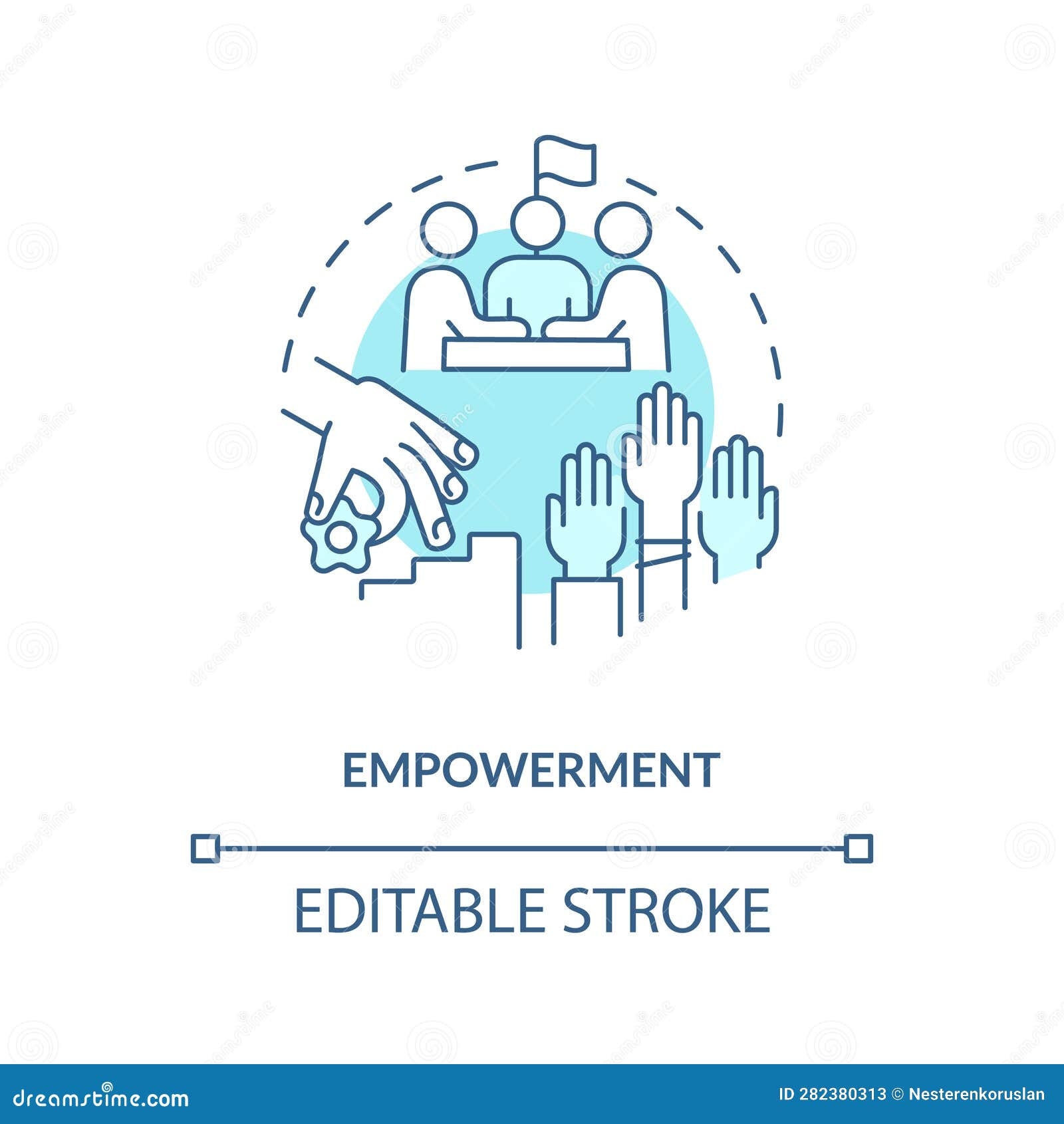 empowerment turquoise concept icon