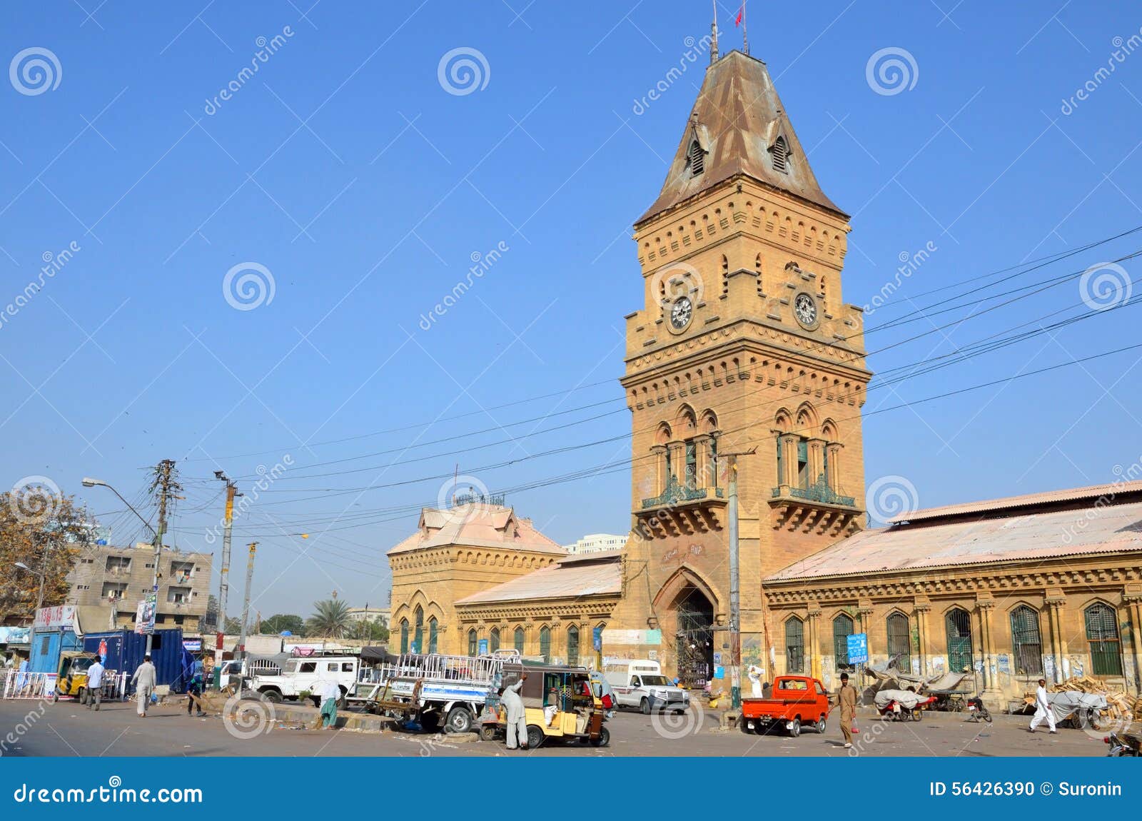 Empress Market clock tower editorial image. Image of clock 56426390