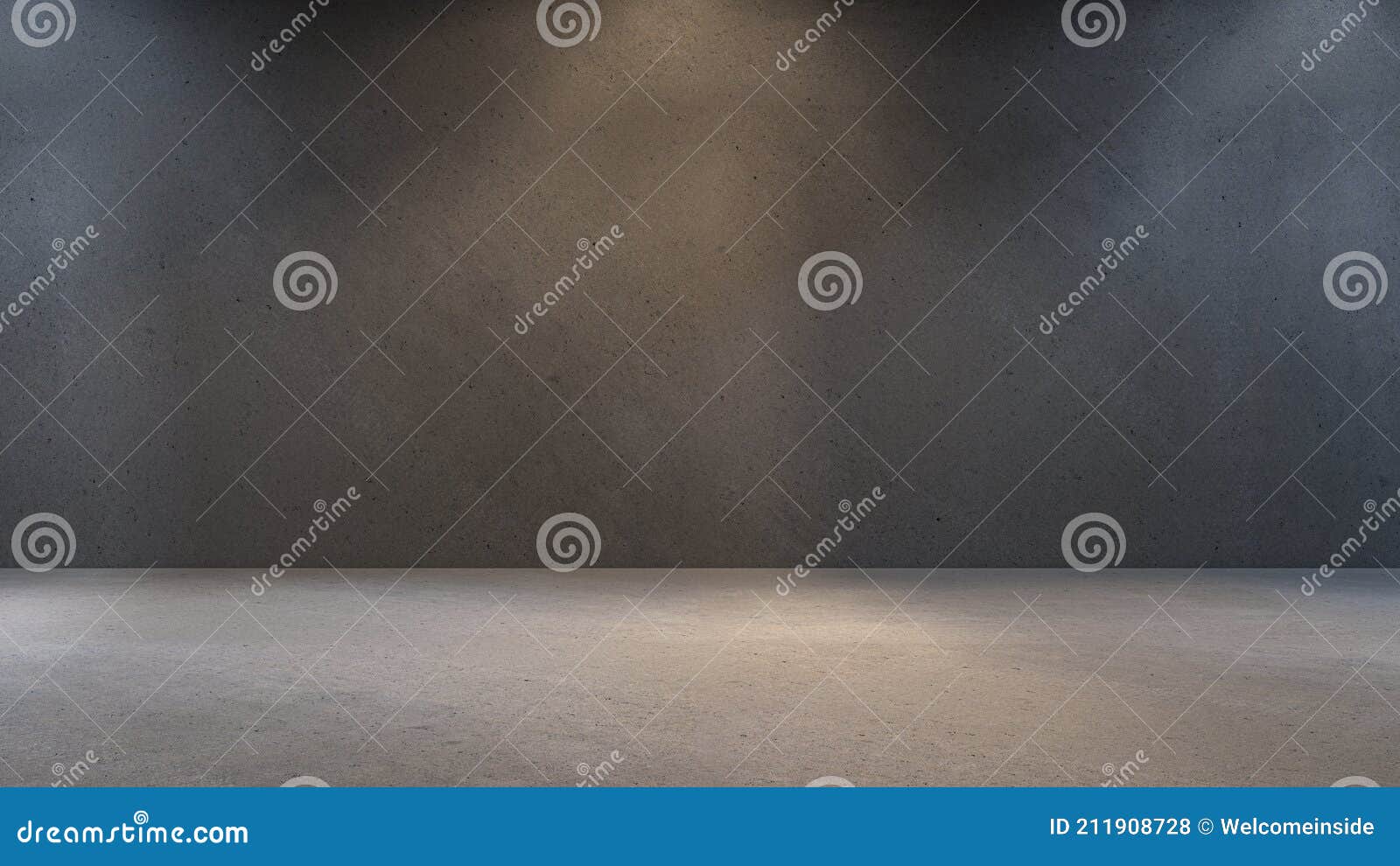 empty abstract showroom industrial style cement wall studio room interior with pink and blue lighting for exhibition display produ