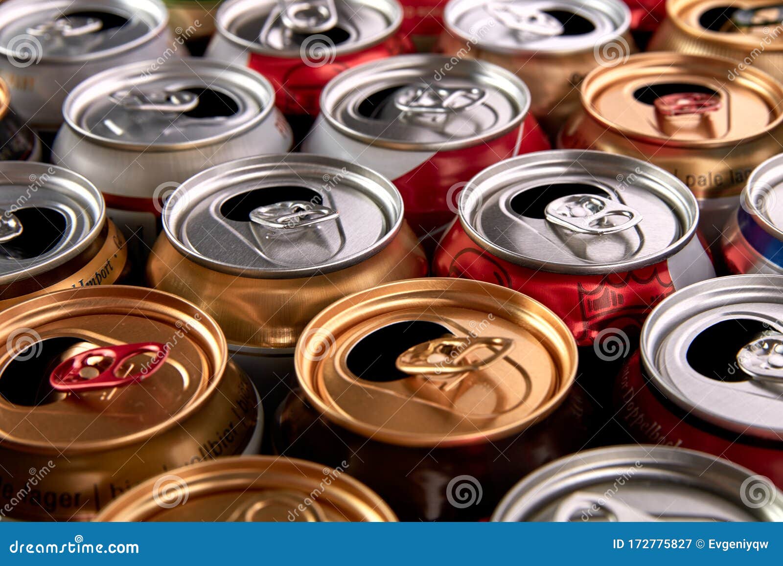 Empty Aluminium Drinks Cans for Recycling. 11.06 Editorial Photography