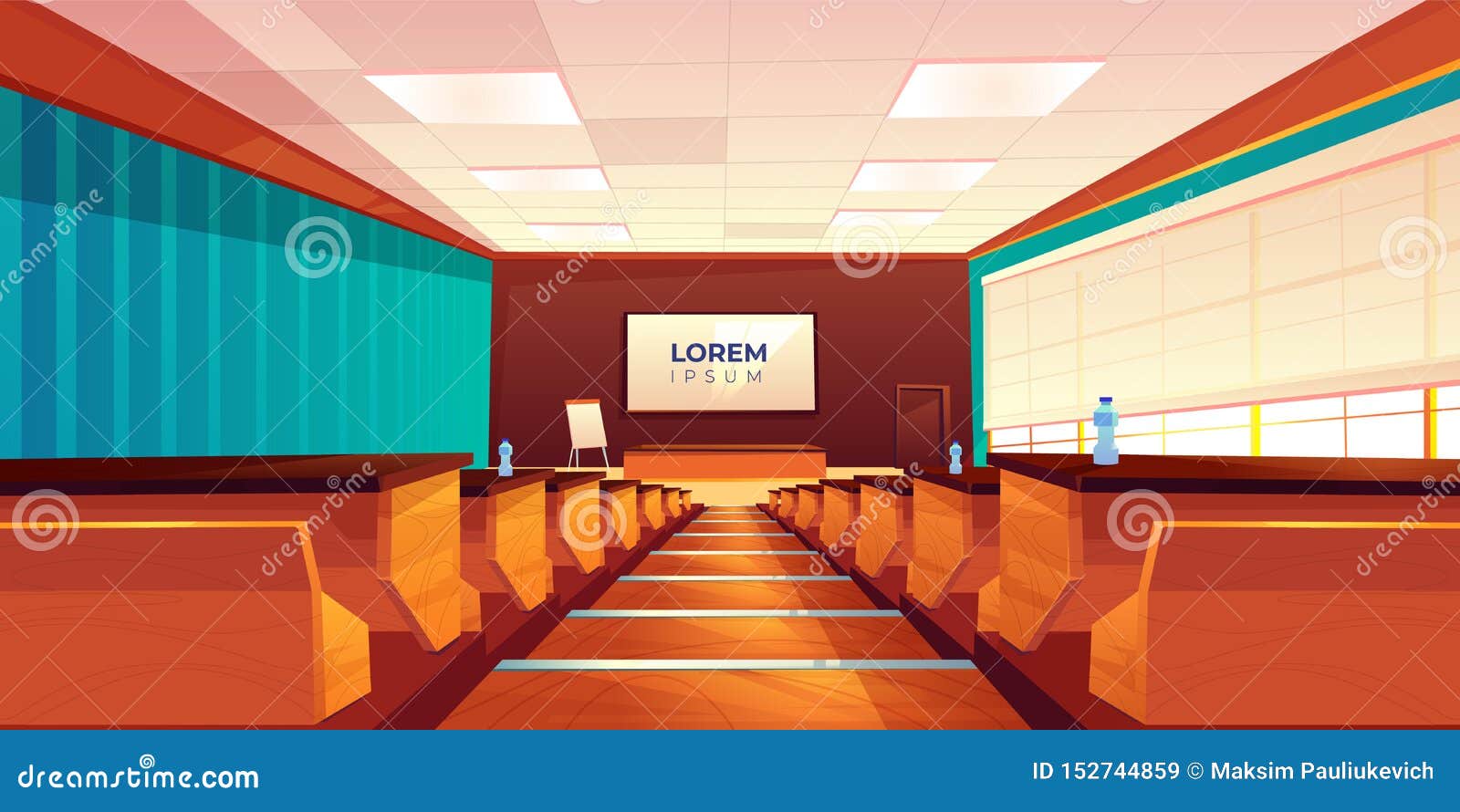 empty auditorium, lecture hall or meeting room