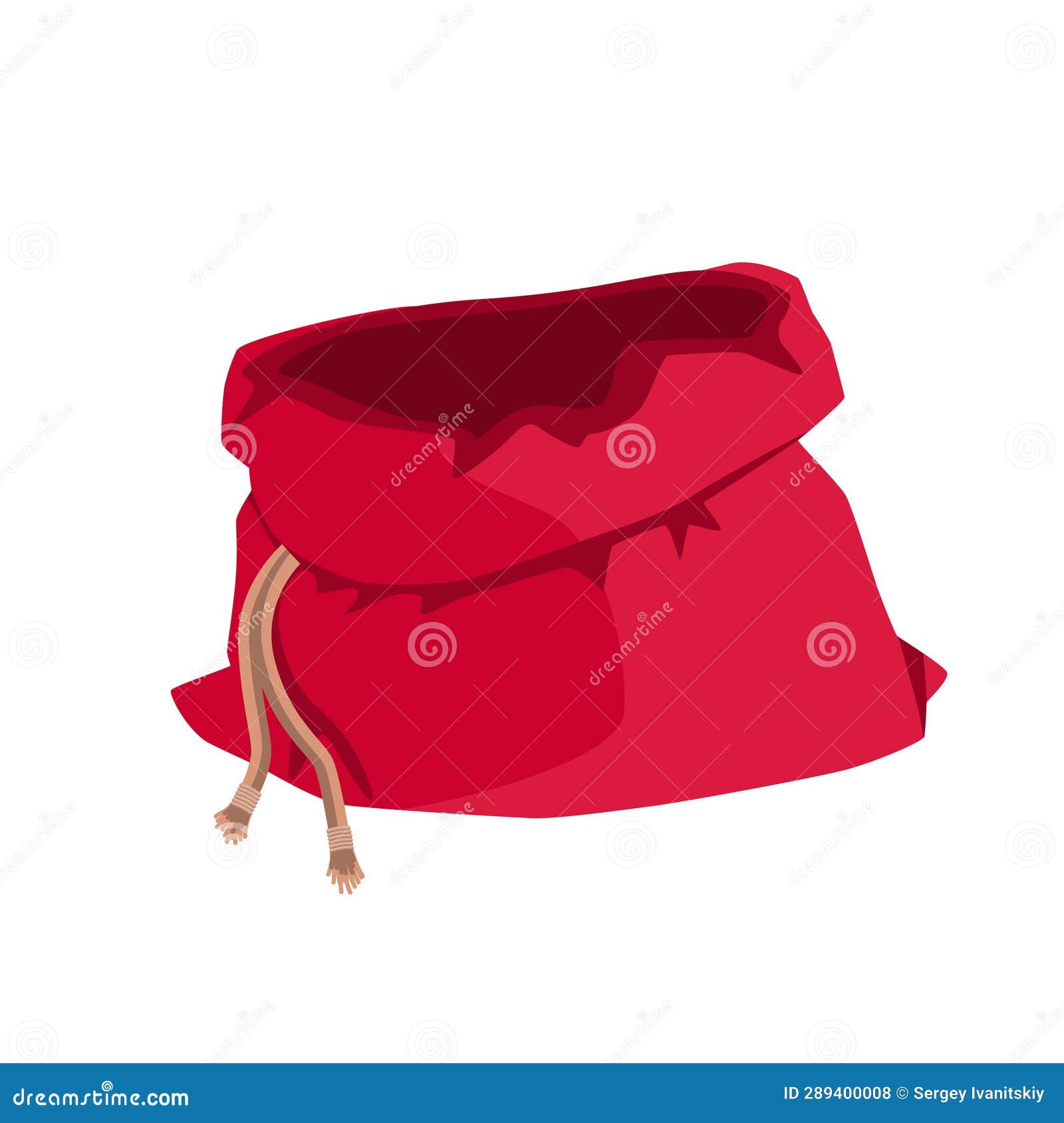 Empty bag for gifts. stock illustration. Illustration of drawing