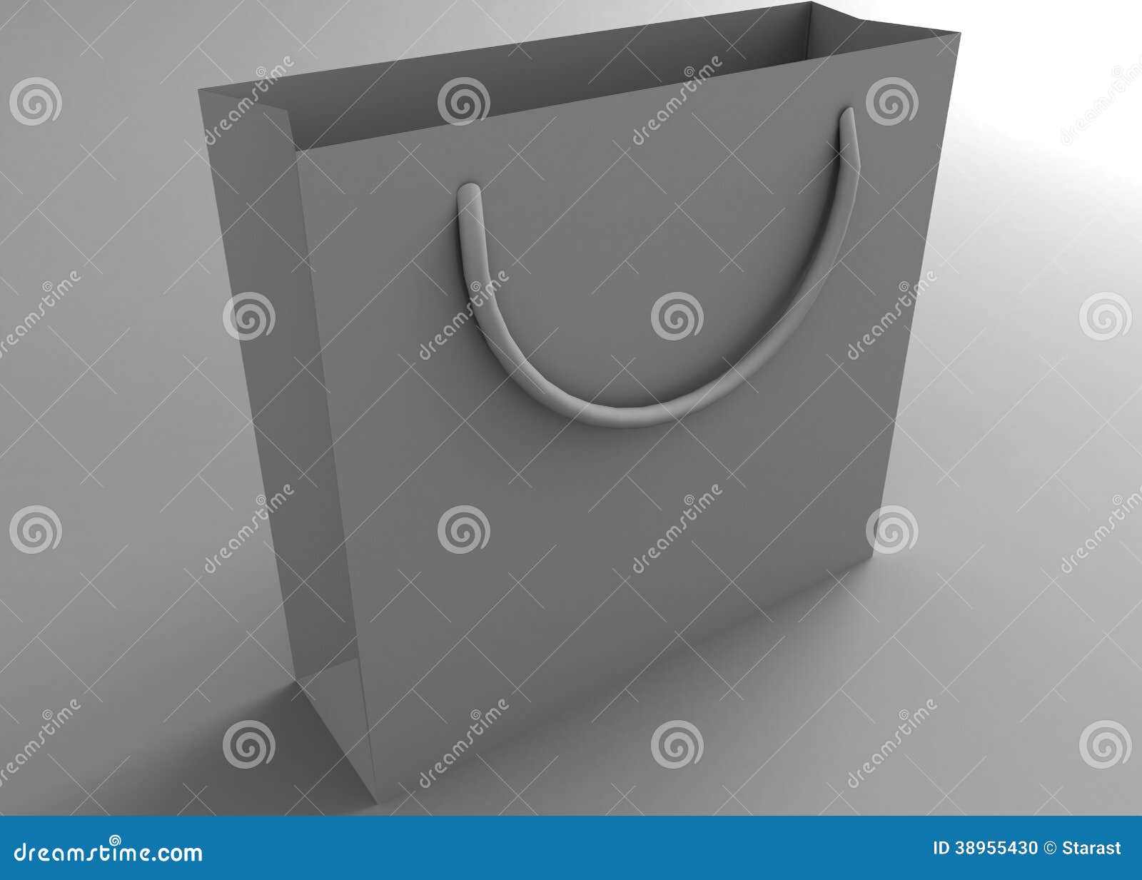 Empty Bag on a Gray Background. Stock Illustration Illustration of