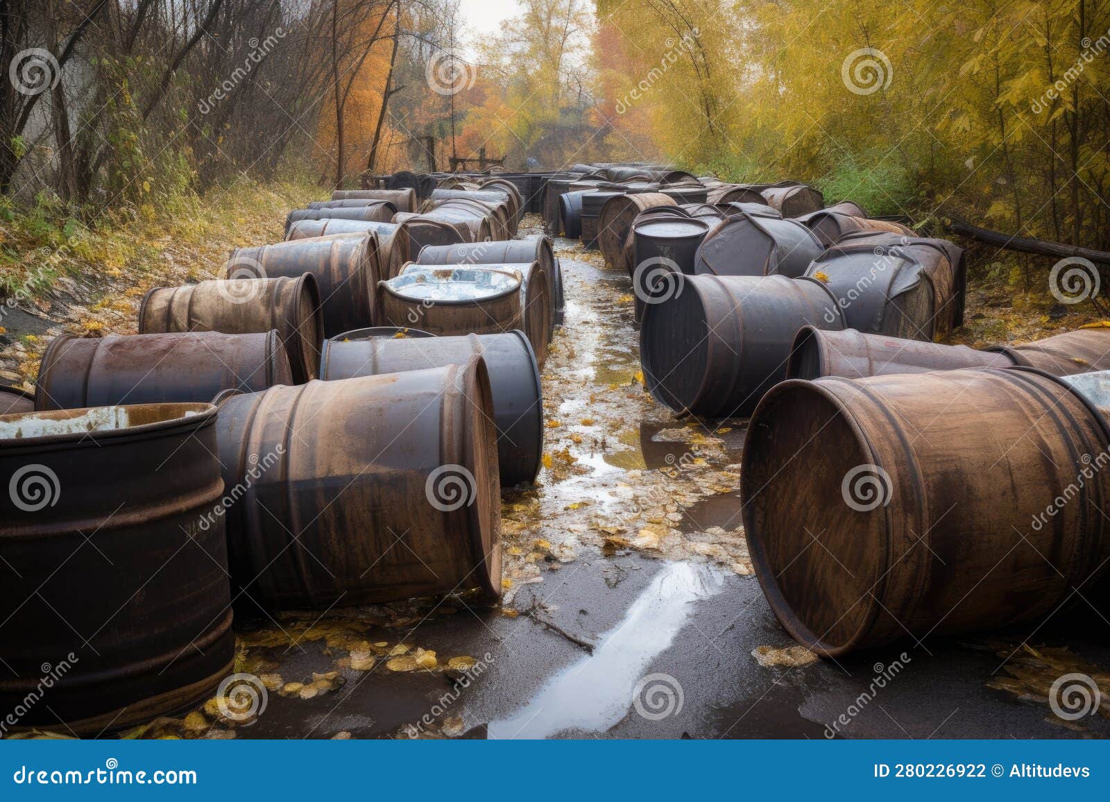Empty Barrels of Toxic Waste that Were Once Full, Now Being Cleaned Up